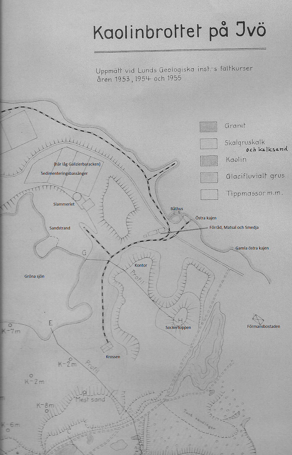 Karta östra delen av brottet 1954
