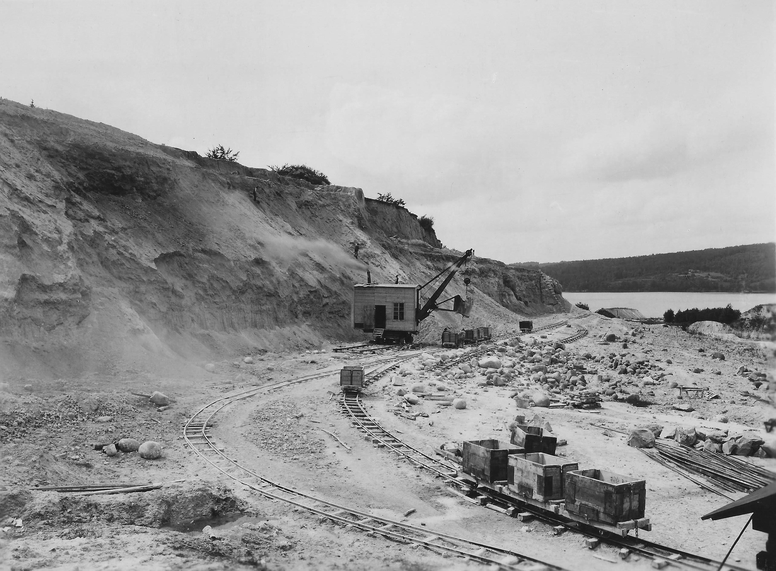 Ivö Kalk o Kaolinbrott Mot väster 1930