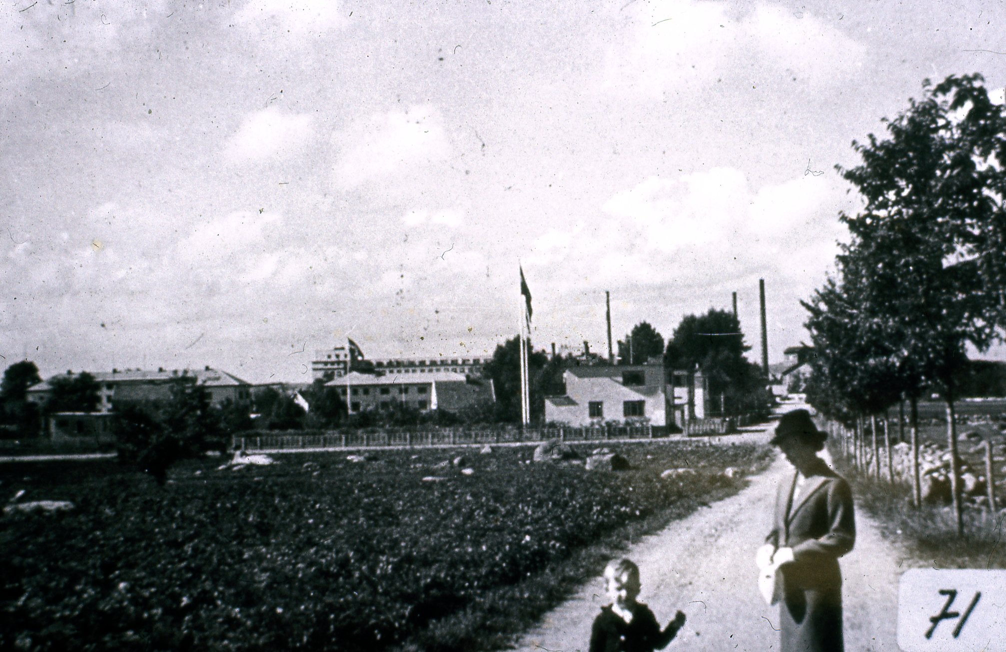 Bromölla Villagatan mot Iföverken 1940-tal