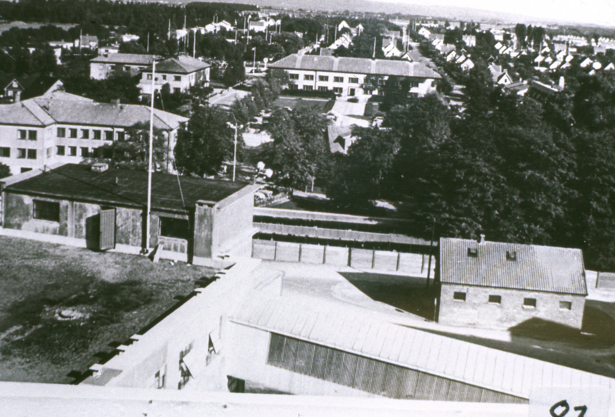 Bromölla Torget från Taket Sanitetsfabriken 1940