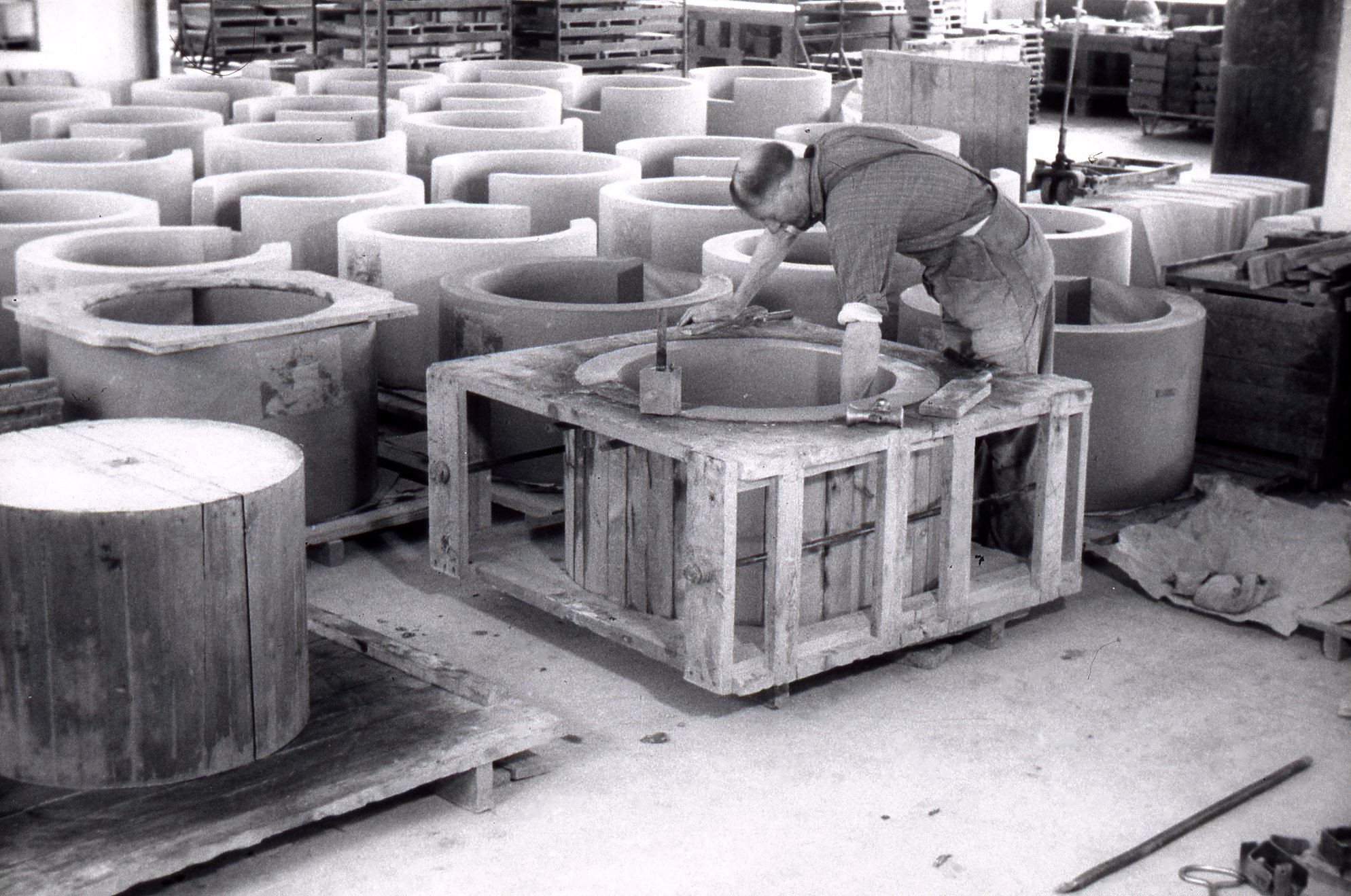 Fabrik Iföverken Chamottefabriken Tillverkning 1940