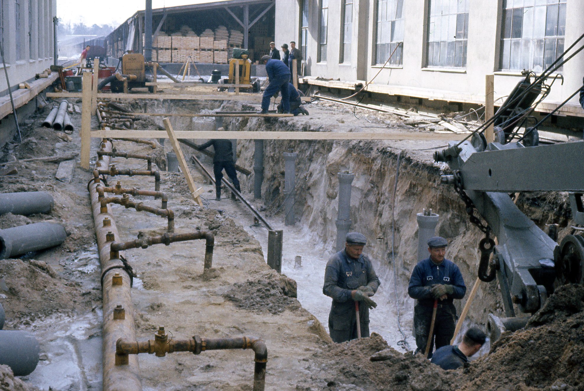 Fabrik Iföverken Värmeledning Kulvert 1970