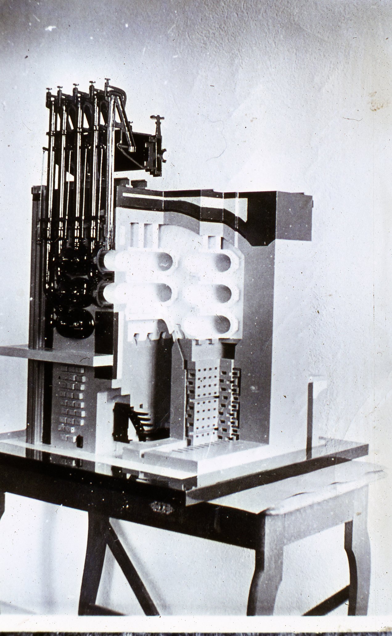 Fabrik Iföverken Gasgenerator Retort Modell Baksida Karl Wulff 1927