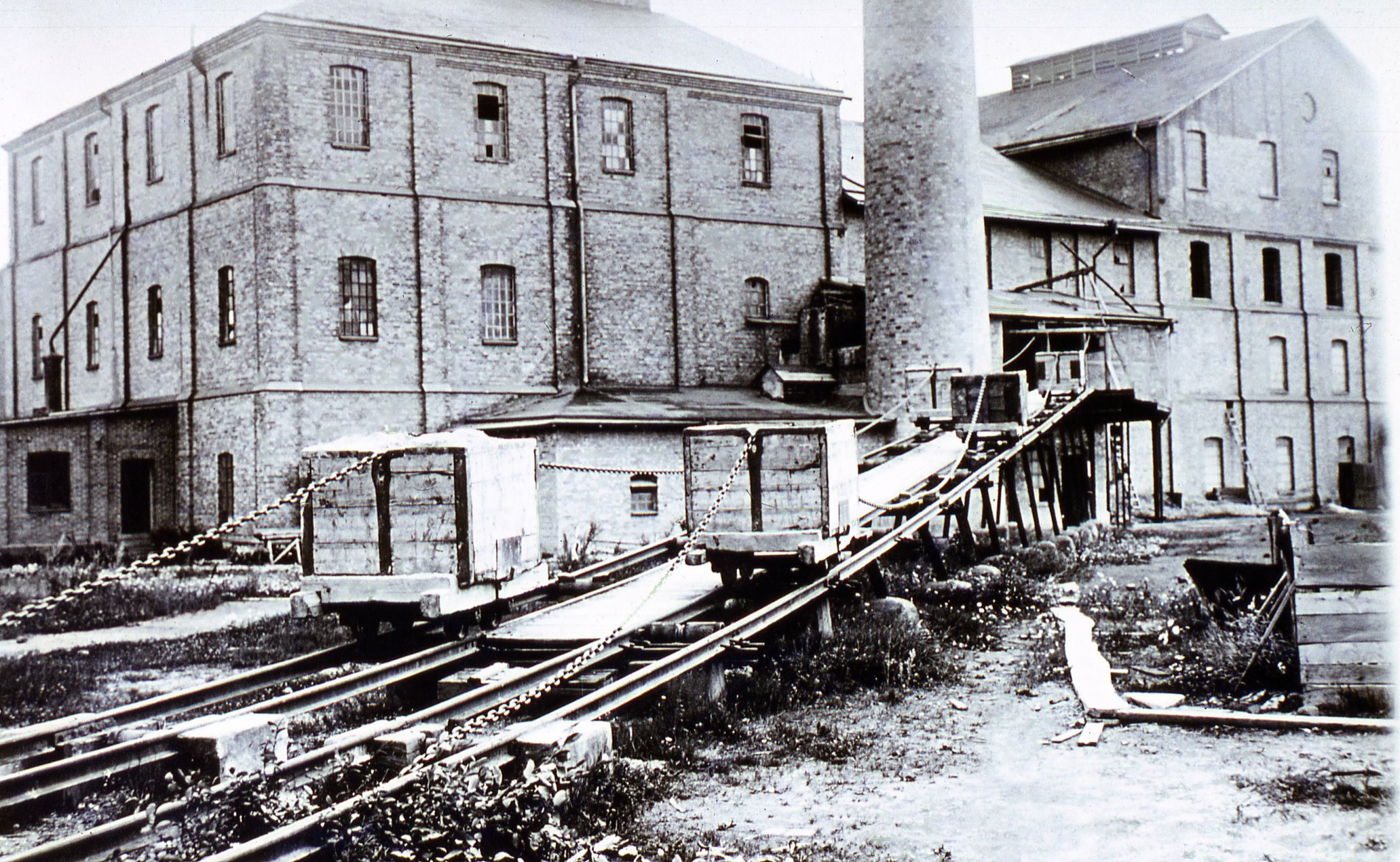 Fabrik Cementfabriken Kedjesläp Kalkkassar 1914