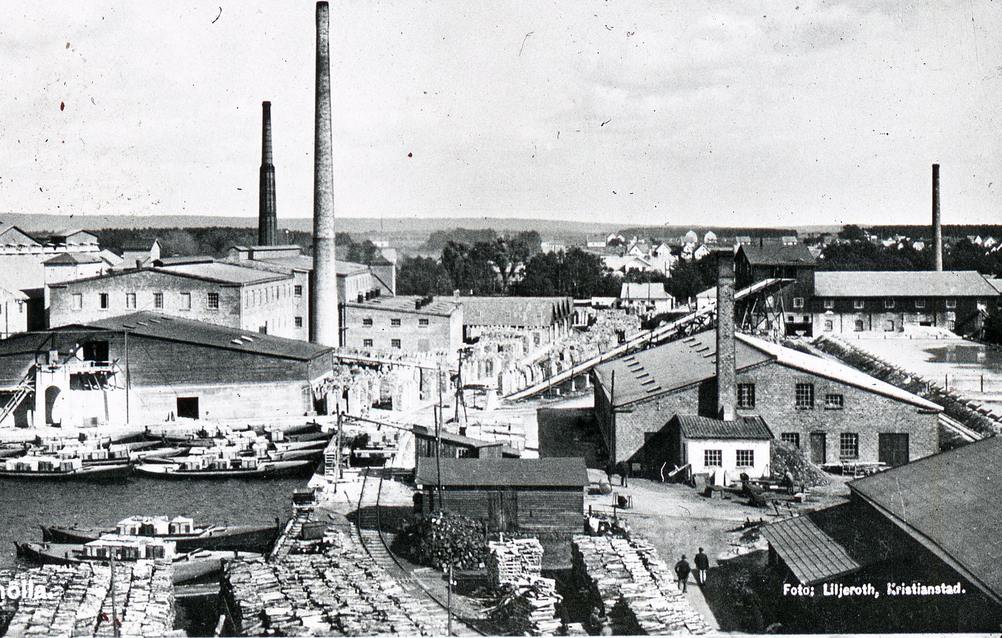 Fabrik Iföverken Fabriksområde Hamn 1915