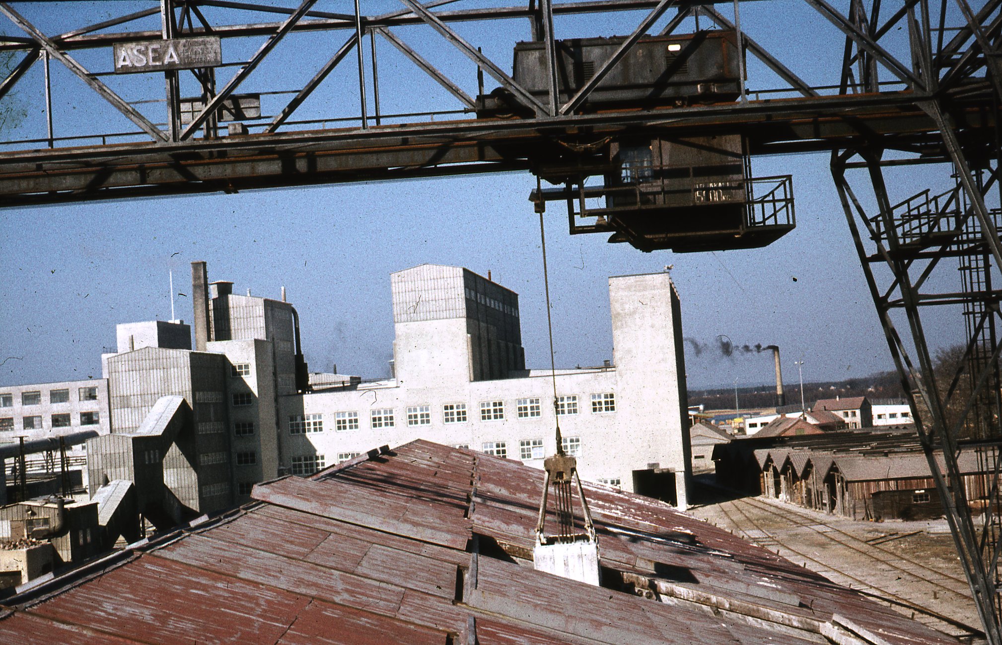 Fabrik Iföverken Massalager Malverk Brokran 1960