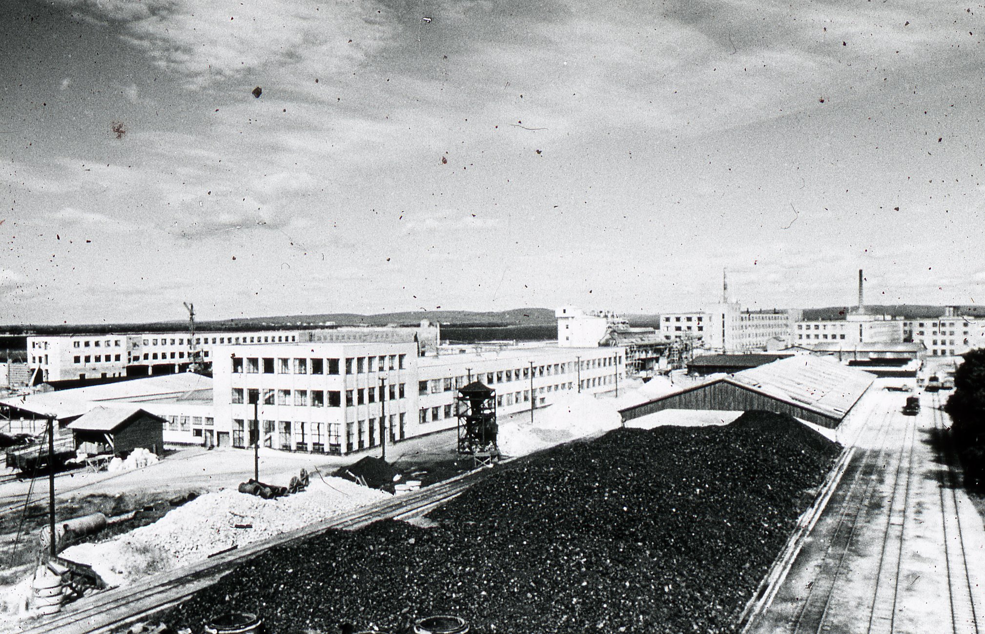 Fabrik Iföverken Golvplattfabriken Kollager 1953