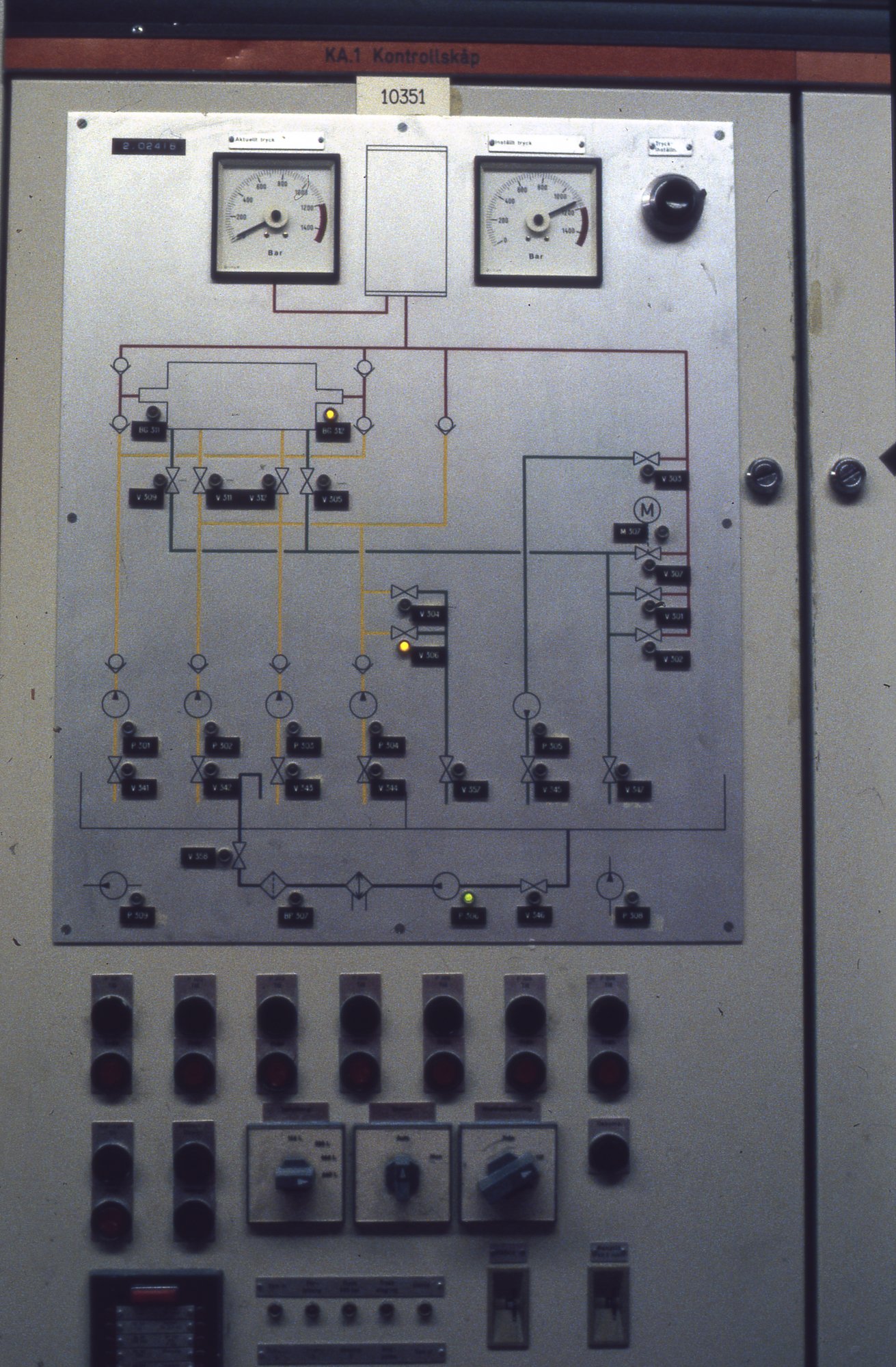 Fabrik Isolatorfabriken Manöverpanel