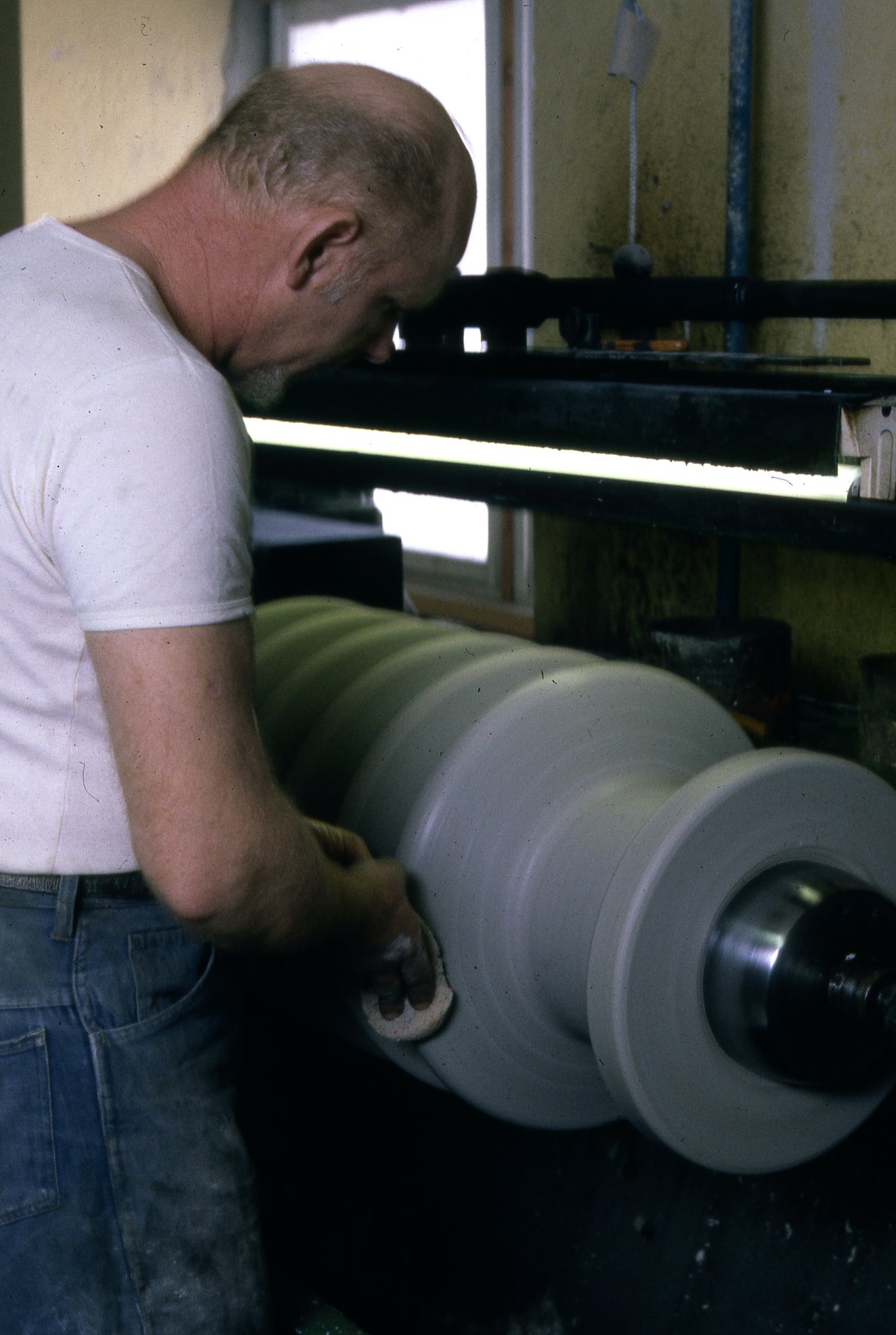 Fabrik Iföverken Isolatorfabriken Svarvning Horisontal 1980