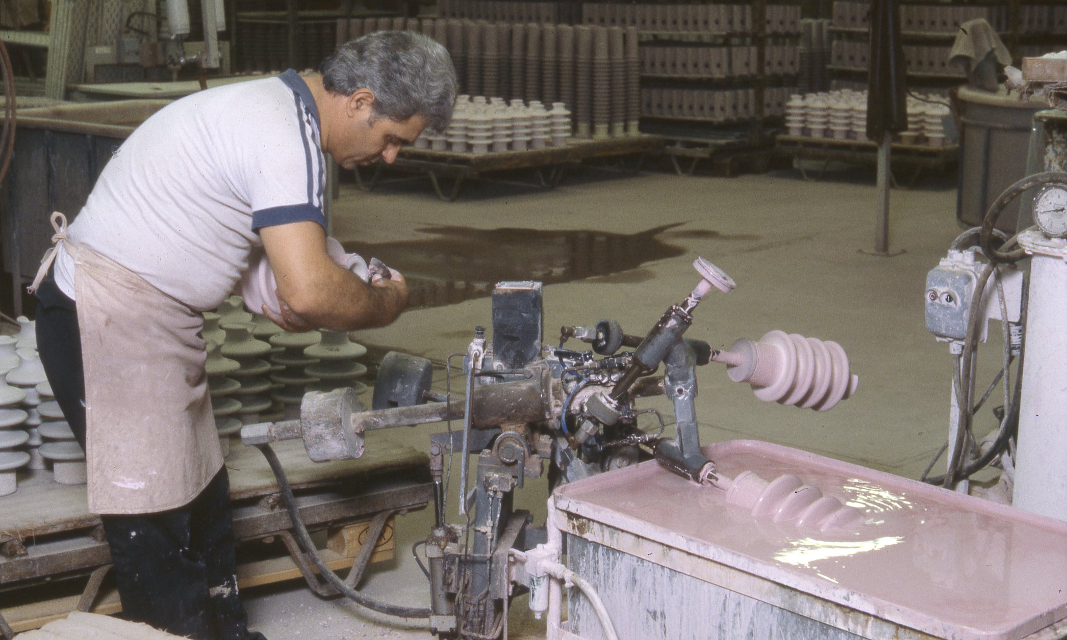 Fabrik Iföverken Isolatorfabriken Glasering 1980