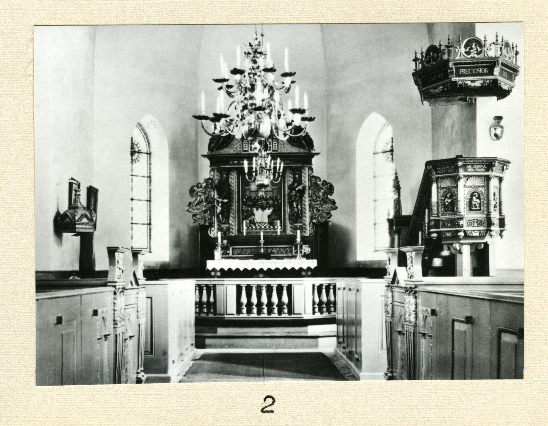 Bromölla Ivetofta Kyrka Altare Predikstol 1950