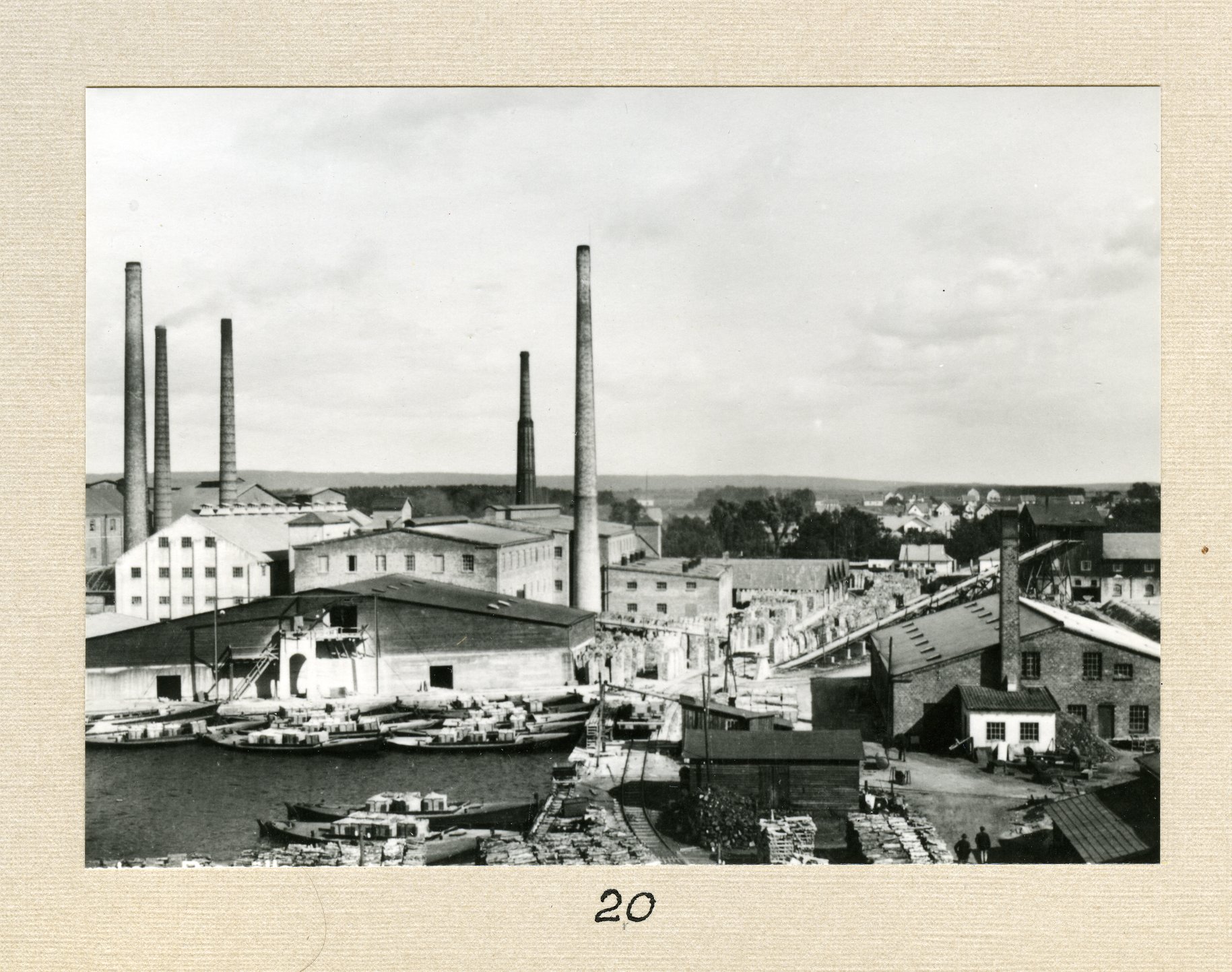 Fabrik Iföverken Hamn Cementfabrik Snickeri 1930-tal