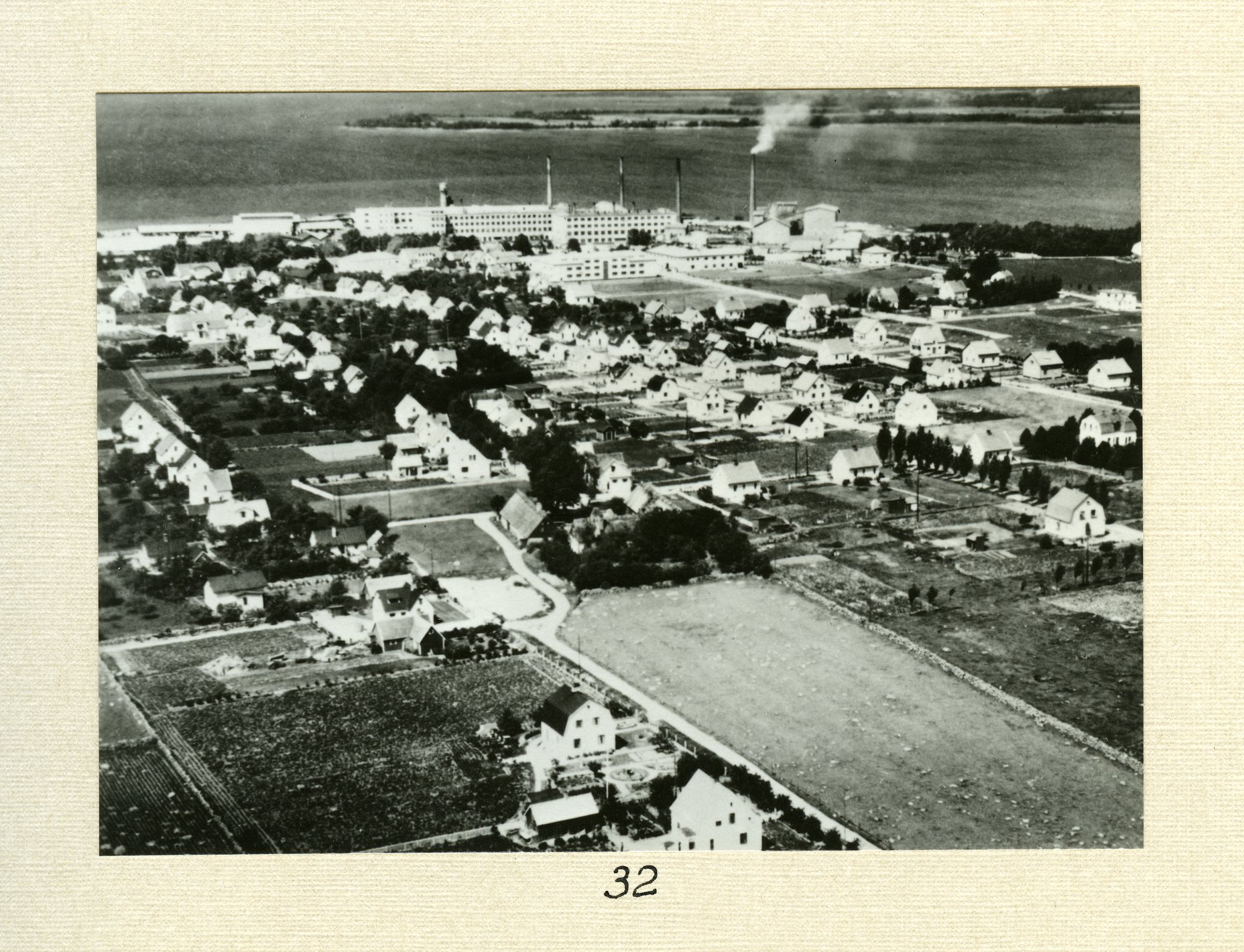 Bromölla Flygfoto över Bromölla Centrum 1937