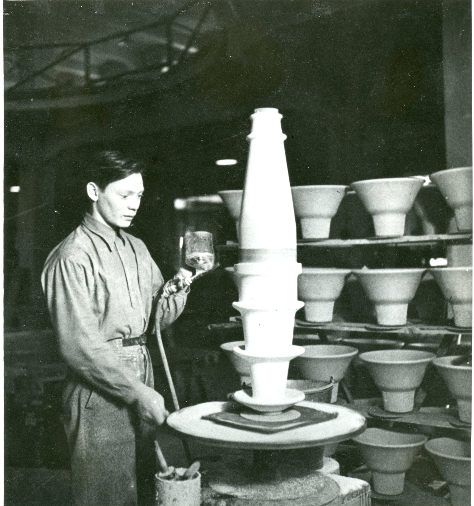 Fabrik Iföverken Isolatorfabriken Grusning 1950