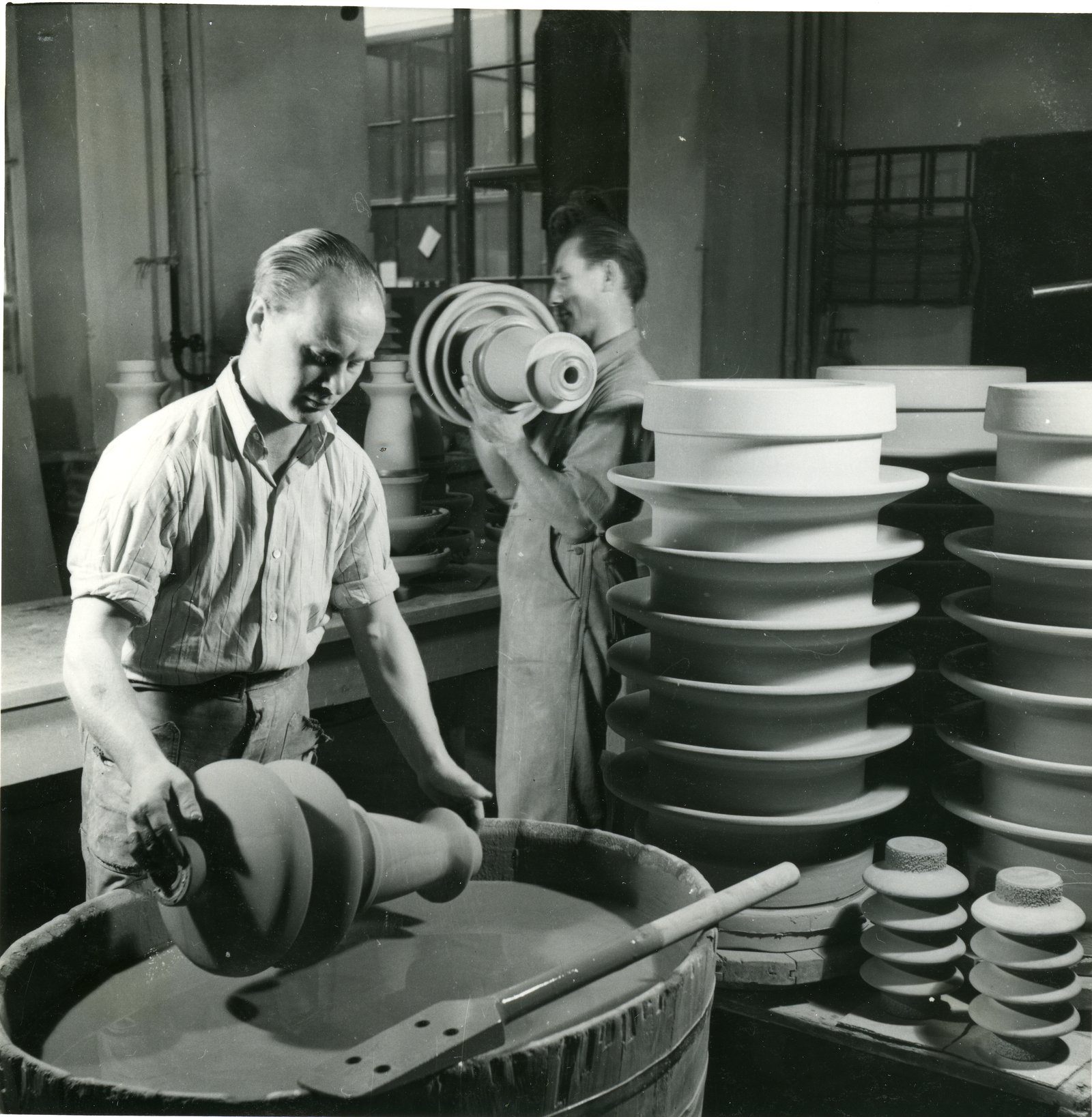 Fabrik Iföverken Isolatorfabriken Glasering 1950