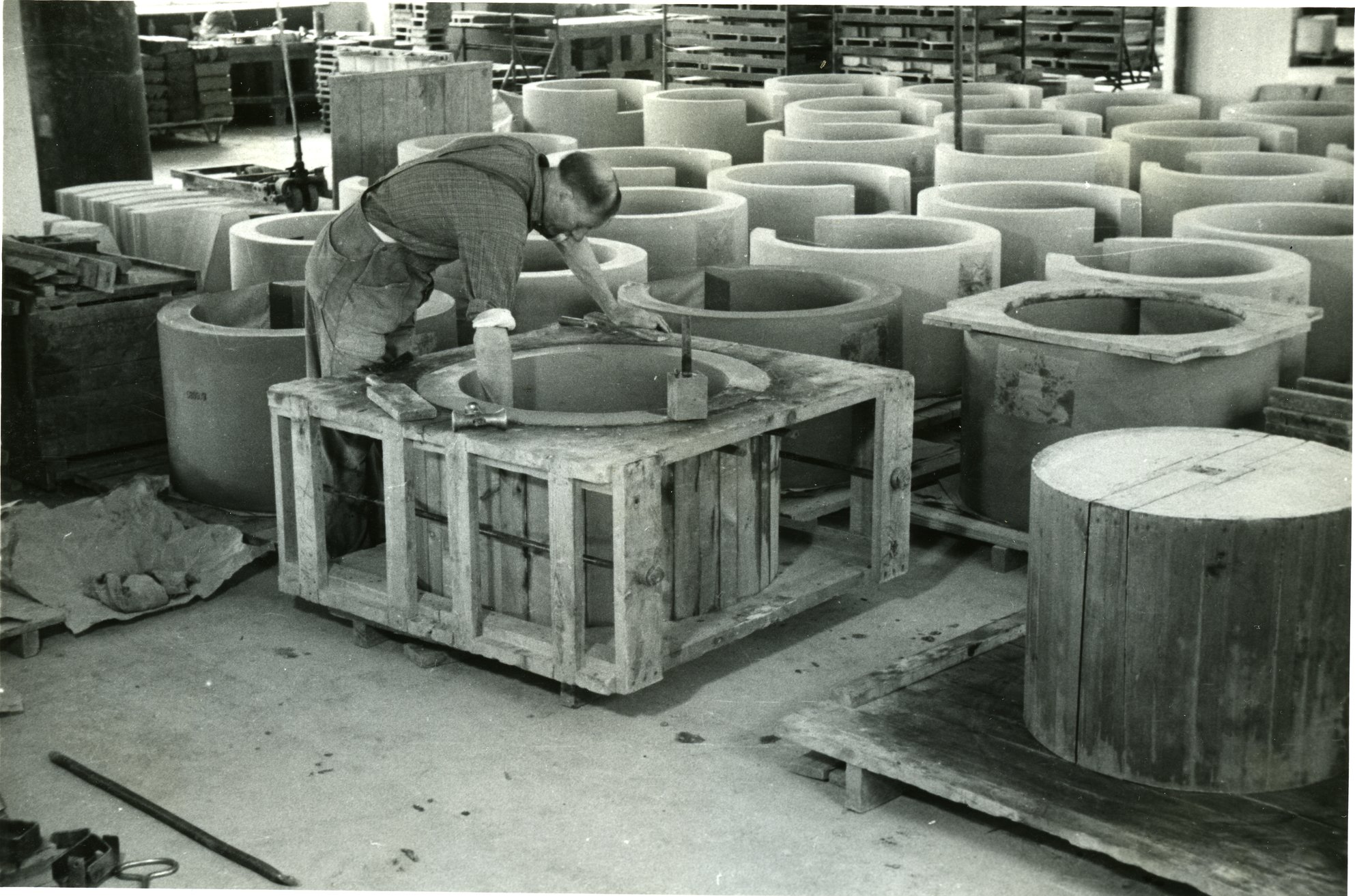 Fabrik Iföverken Isolatorfabriken Chamottetillverkn Deglar 1960