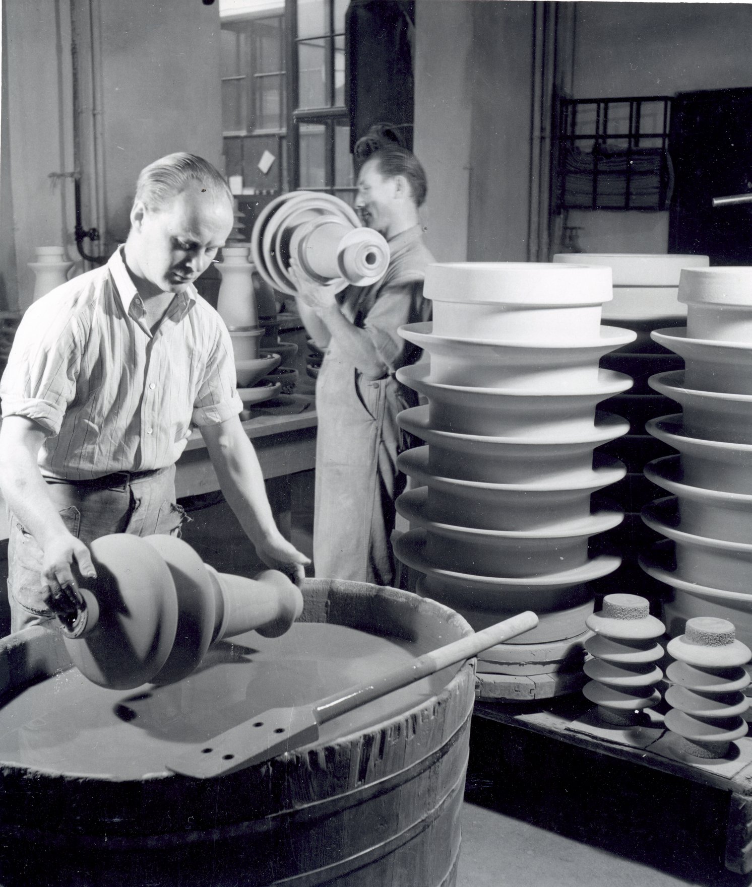 Fabrik Iföverken Isolatorfabriken Doppglasering Isolatorer 1950