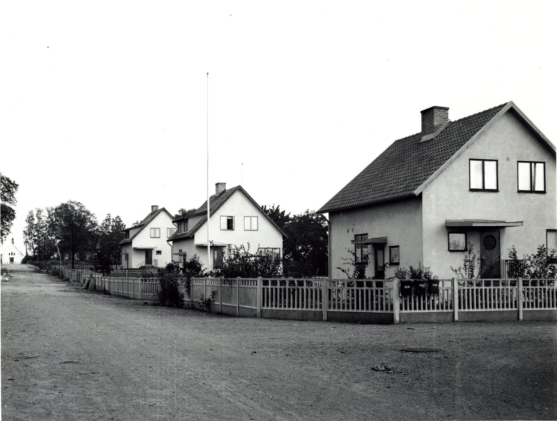 Bromölla Ivögatan Doktor Nielsens gata mot Katolska kyrkan 1940