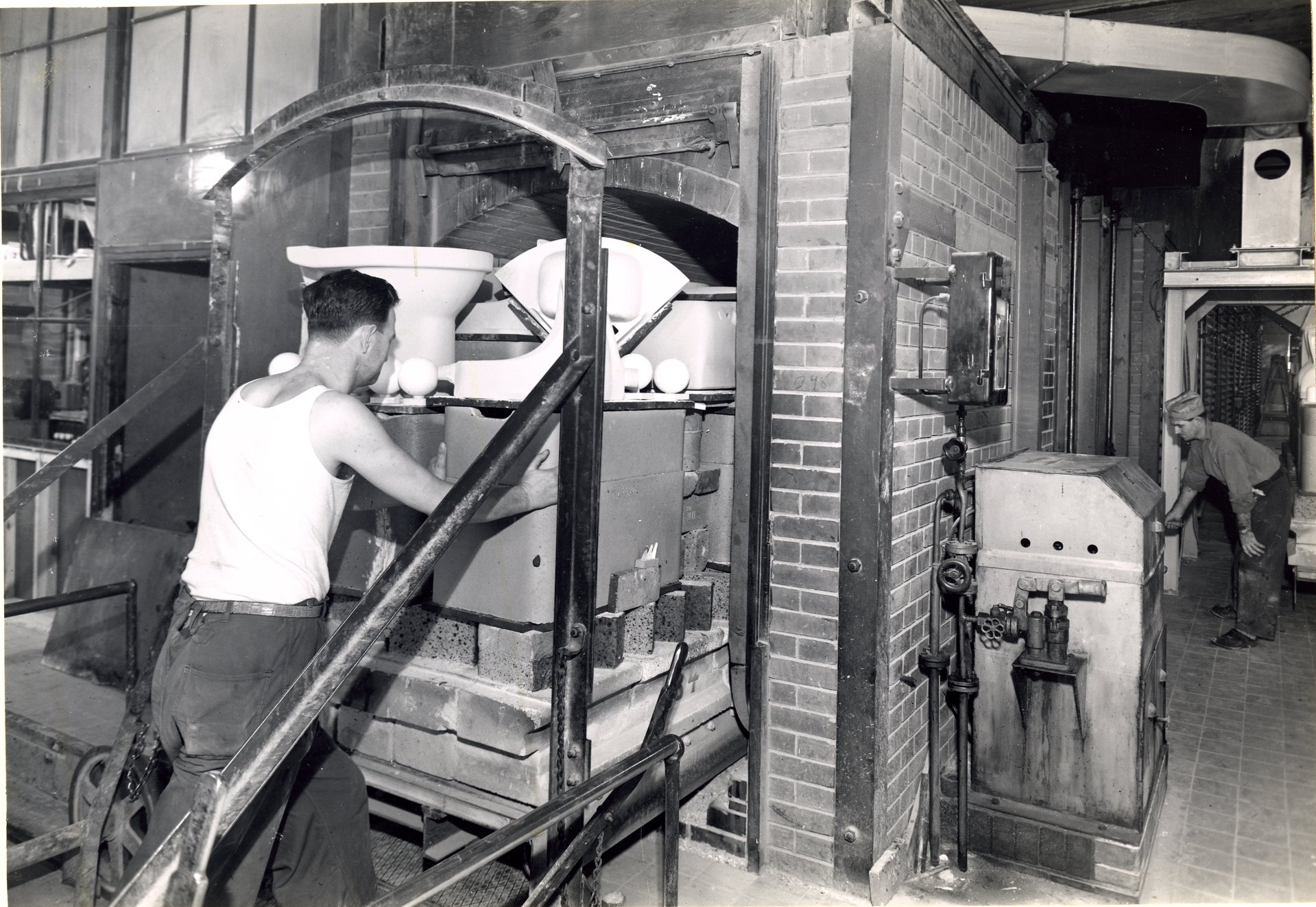 Fabrik Iföverken Sanitesgodsfabriken Tunnelugn 1940