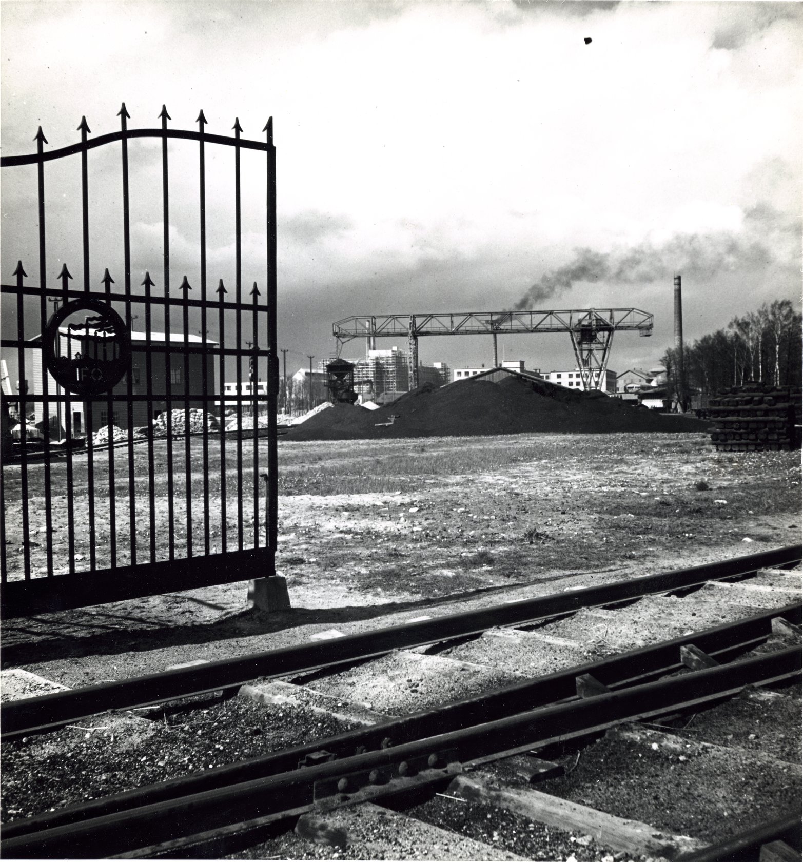 Fabrik Iföverken Södra ingången Järnvägsspår 1940