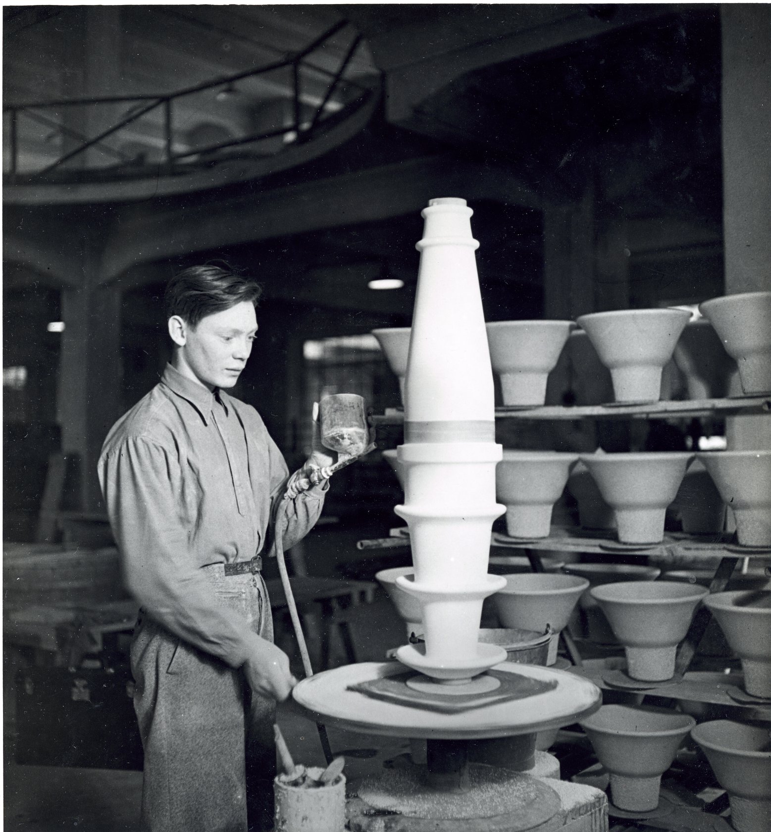 Fabrik Iföverken Isolatorfabriken Grusning 1940