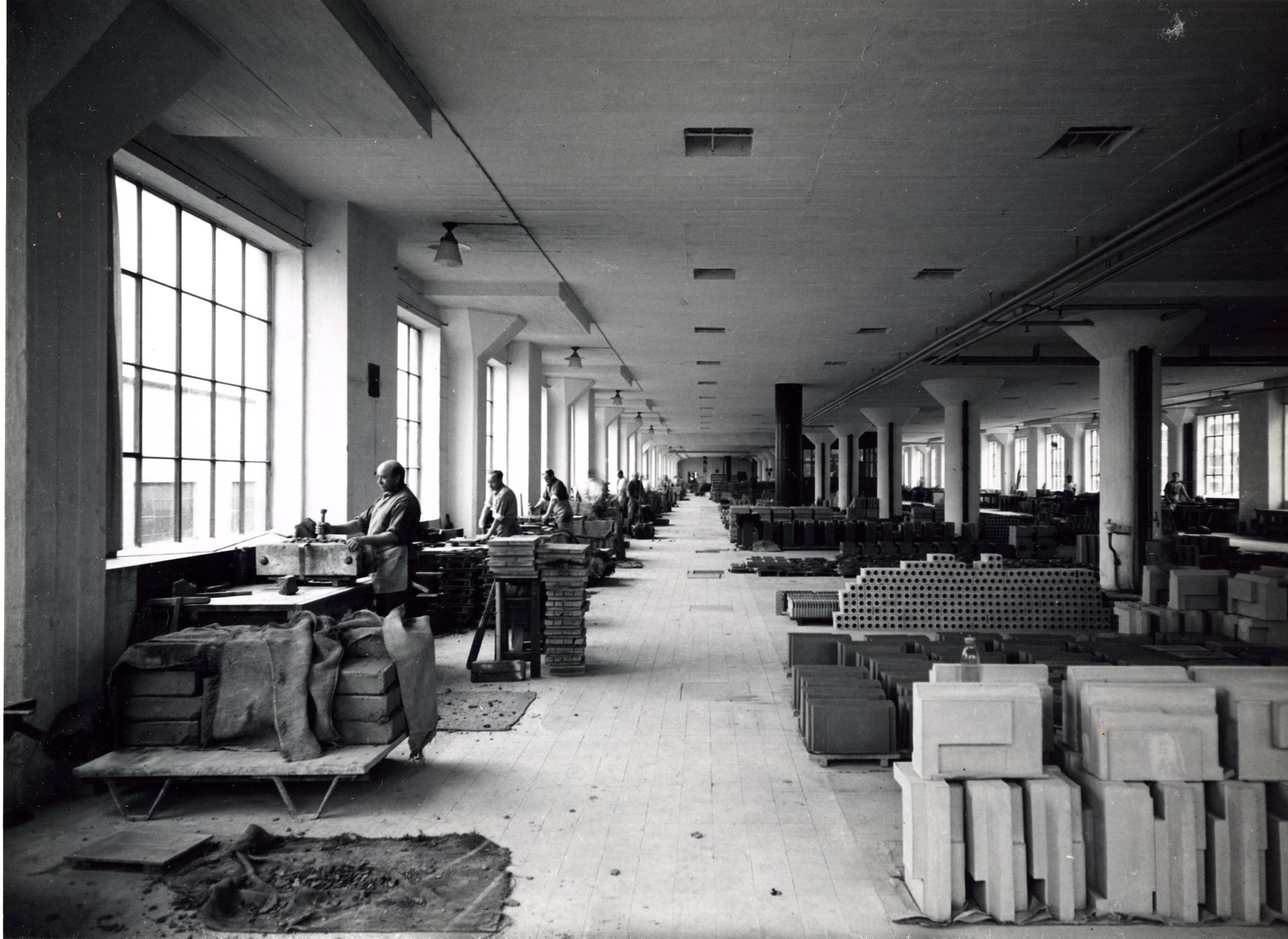 Fabrik Iföverken Chamottefabriken Klappning Tegel 1940