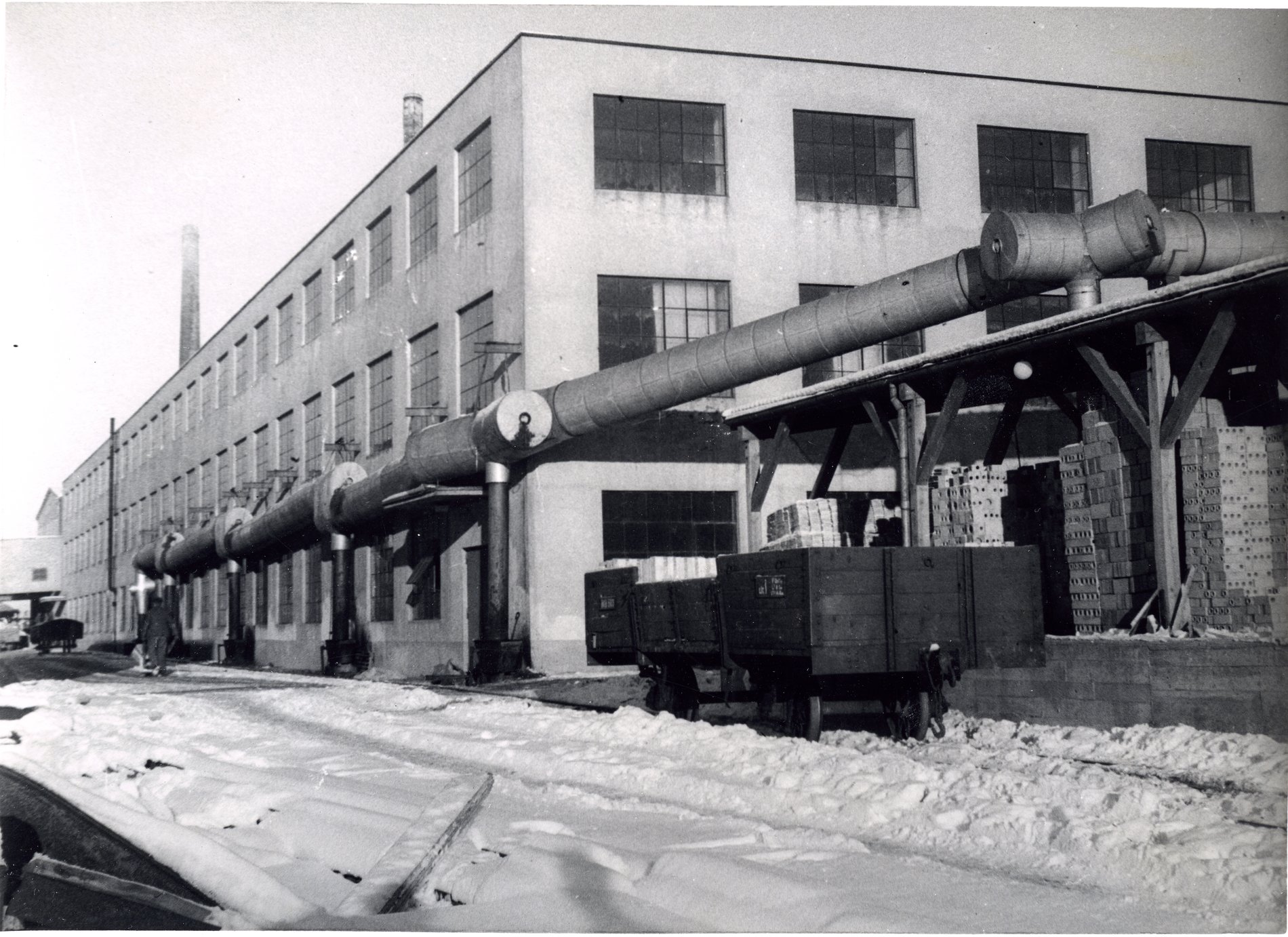 Fabrik Iföverken Sanitesgodsfabriken Gasledn från Generatorn 1940