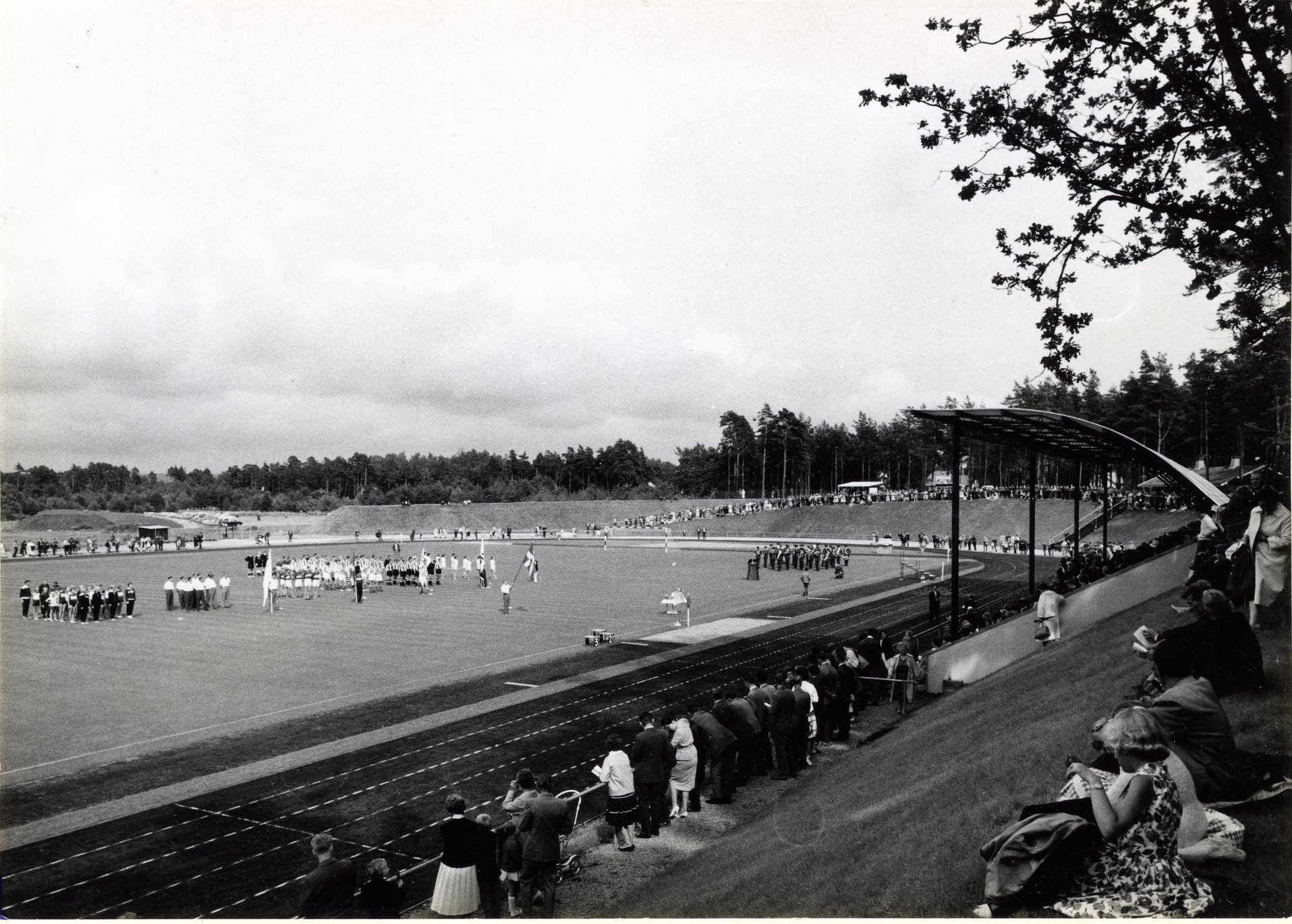 Bromölla Invigning av Strandängen Idrottsplats 1960