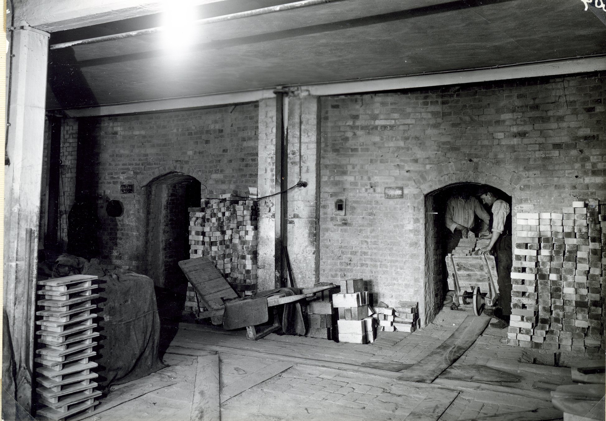 Fabrik Iföverken Chamottefabriken Tegelbränning 1920