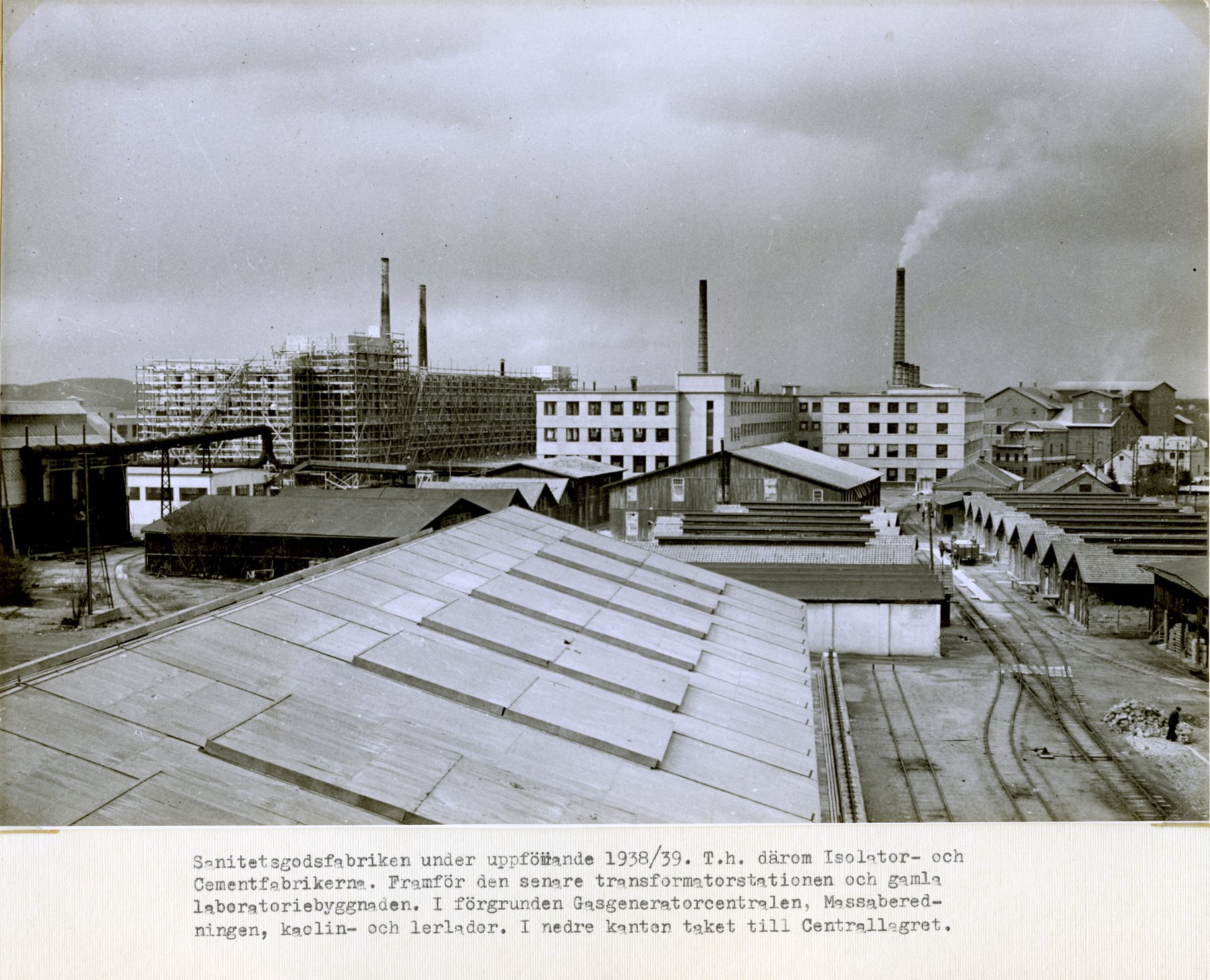 Fabrik Iföverken Sanitetsgodsfabrikens uppförande 1938