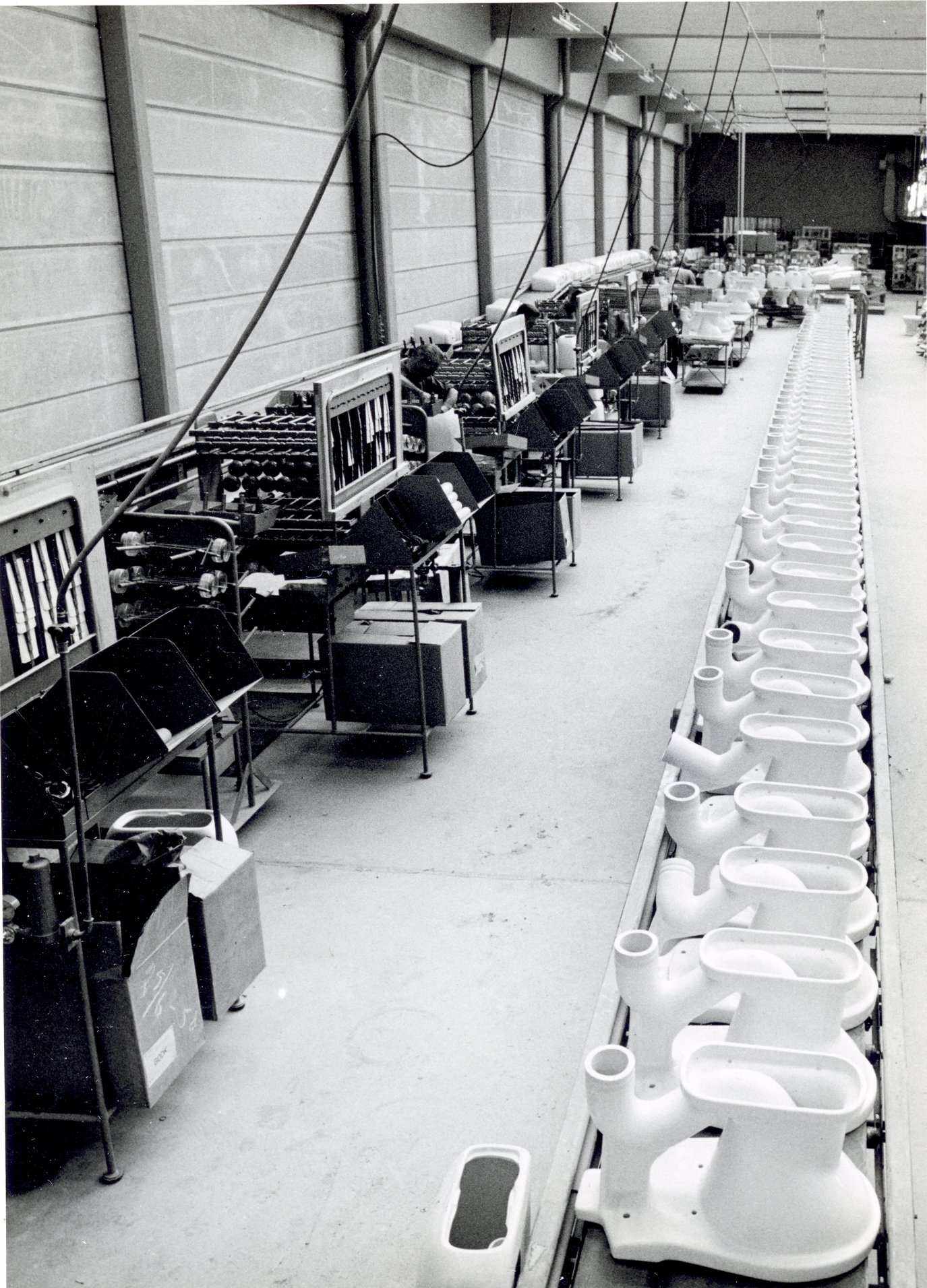 Fabrik Iföverken Sanitetsgodsfabriken Monteringslinje WC 1950