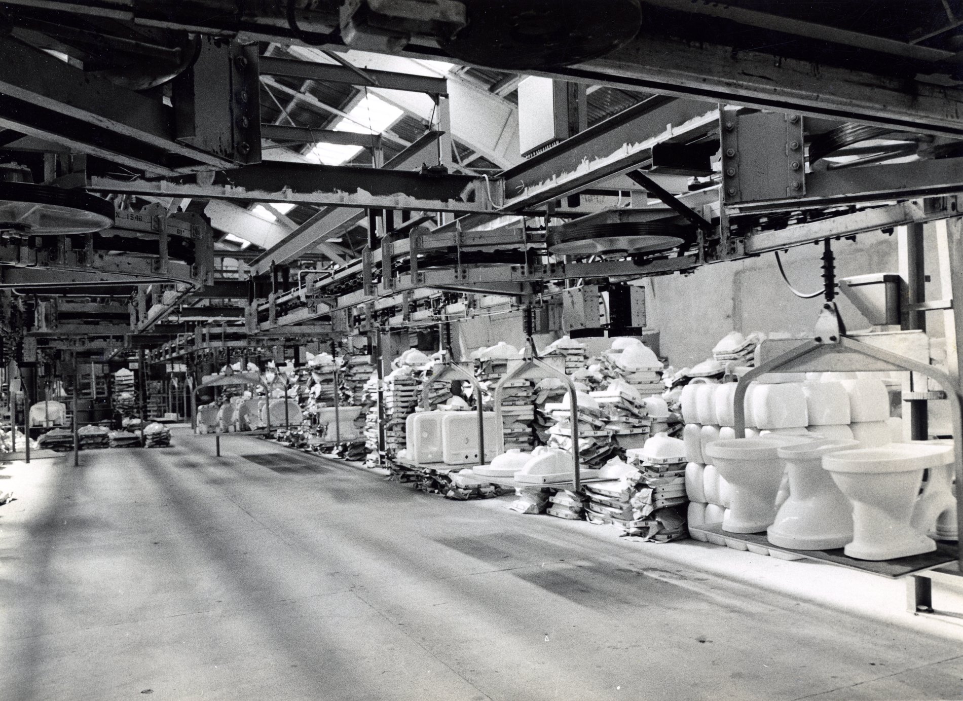 Fabrik Iföverken Sanitetsgodsfabriken Godstransport Lager 1950