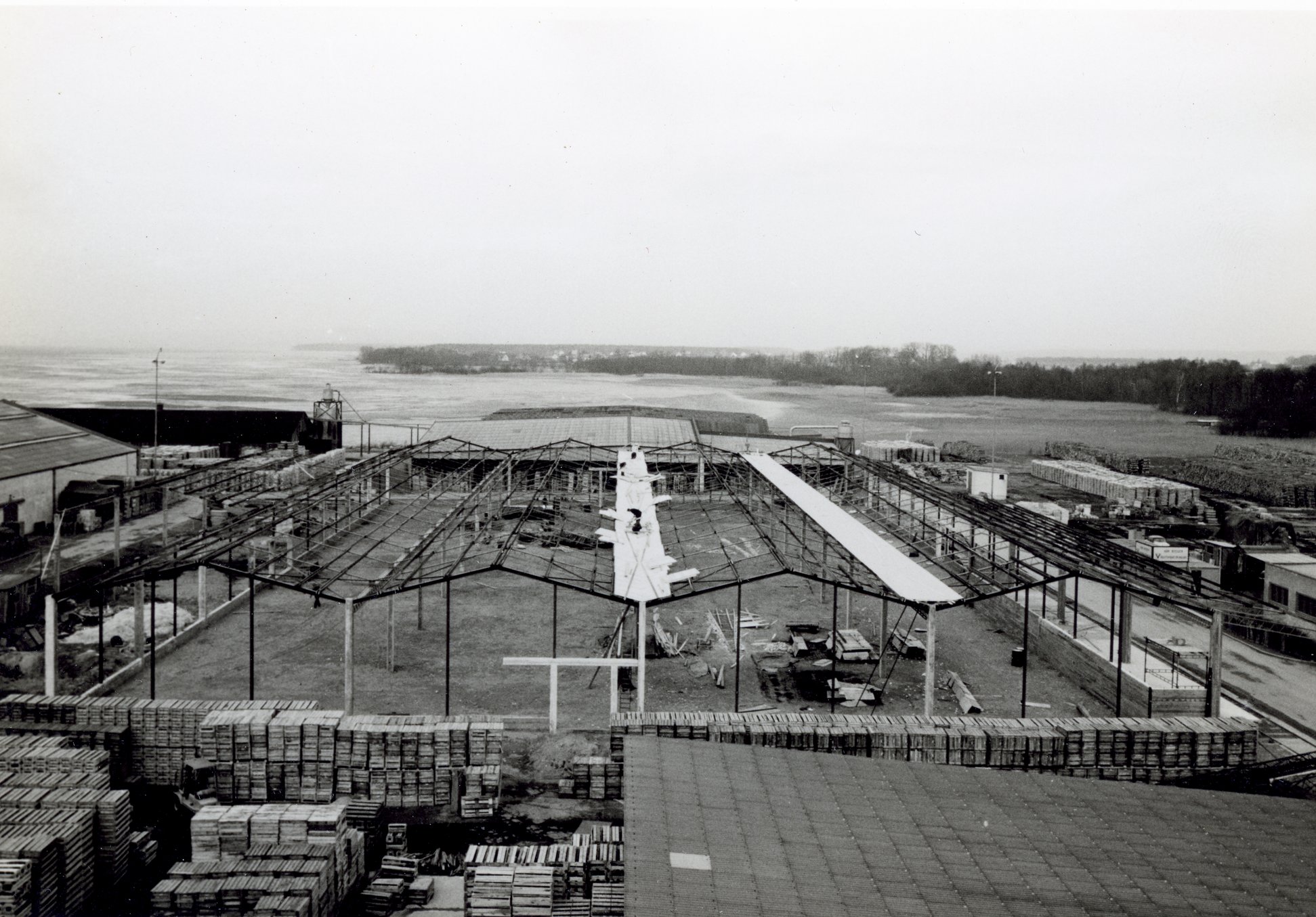 Fabrik Iföverken Isolatorfabriken Kallagerbyggnad 1961