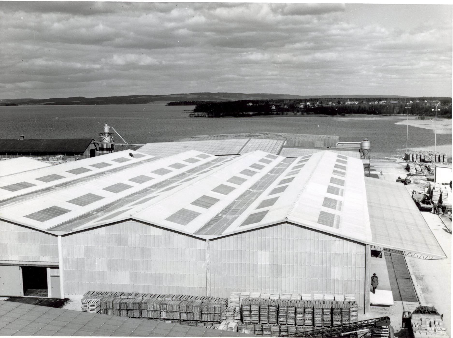 Fabrik Iföverken Isolatorfabriken Kallagerbyggnad 1961