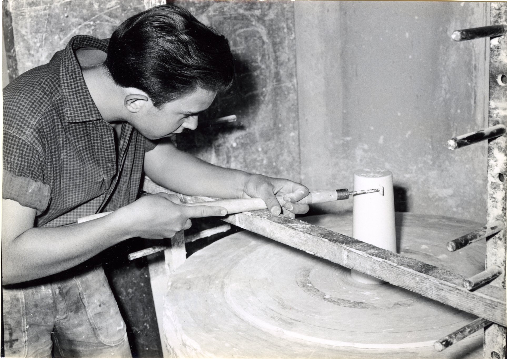 Fabrik Iföverken Keramikerskolan Drejning 1961