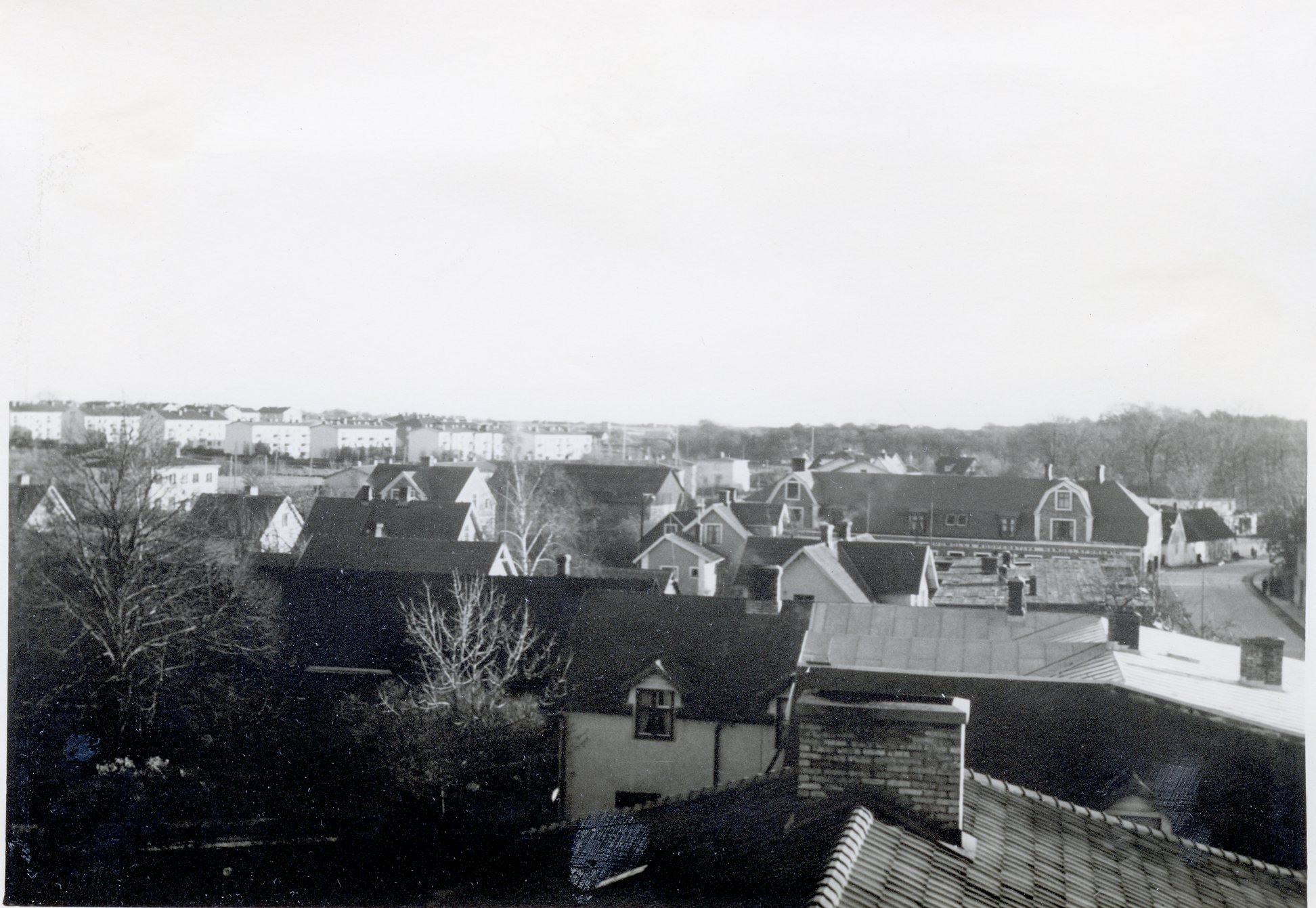 Bromölla Från Mosaikhusets tak Storgatan till höger 1957