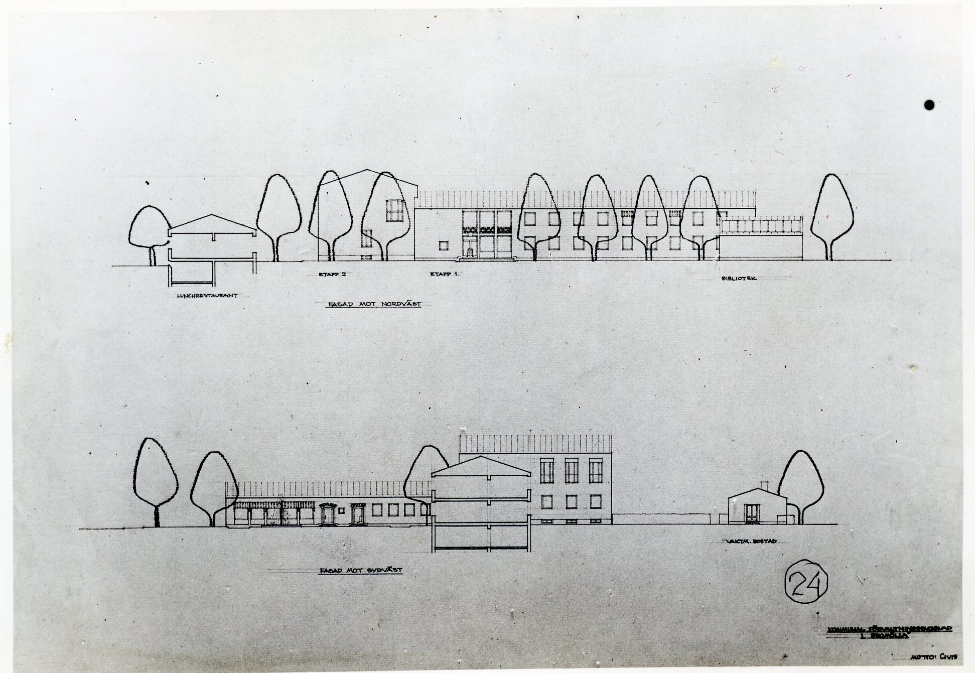 Bromölla Förslag till Kommunhus Slutet 1950-tal