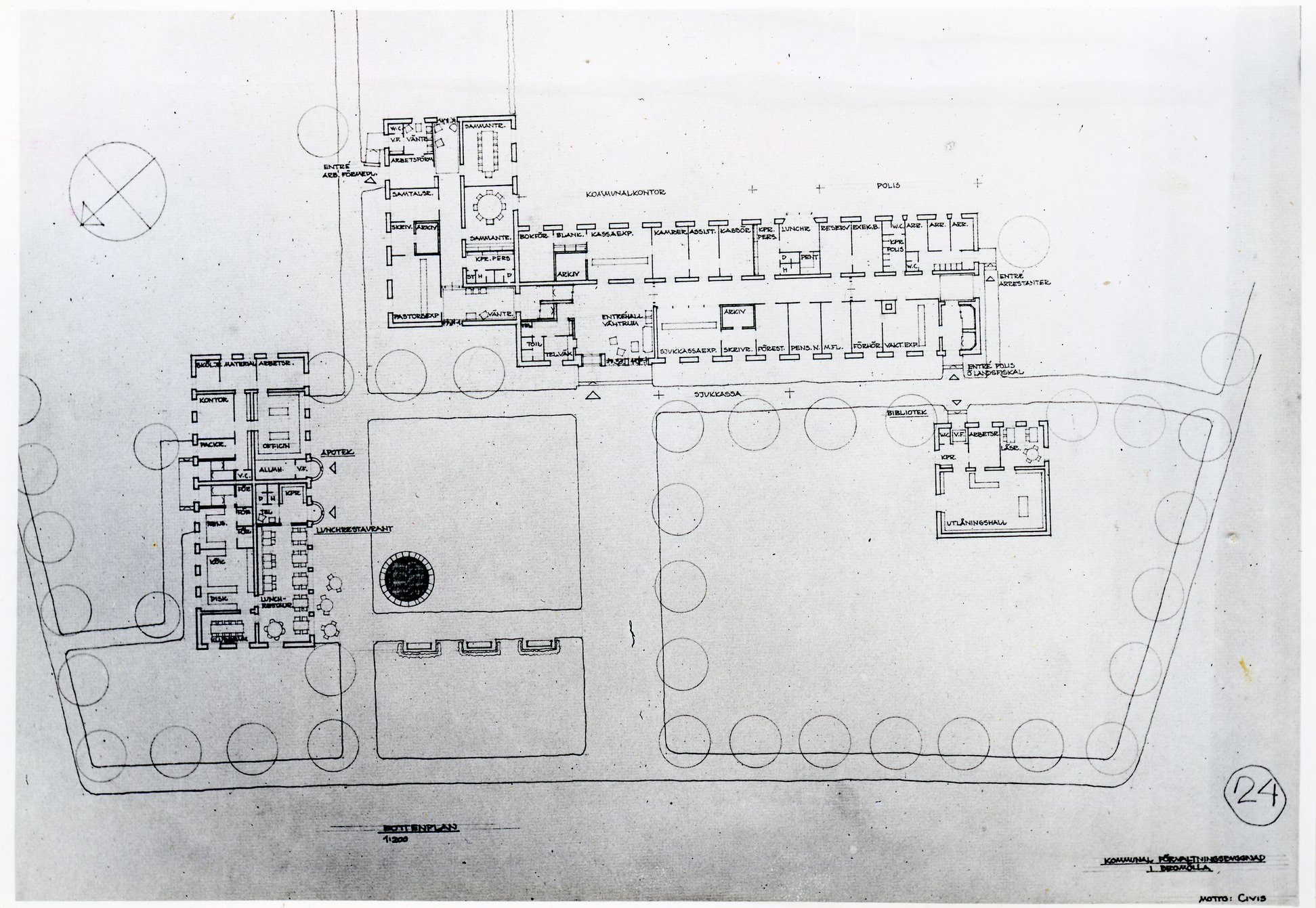 Bromölla Förslag till Kommunhus Slutet 1950-tal