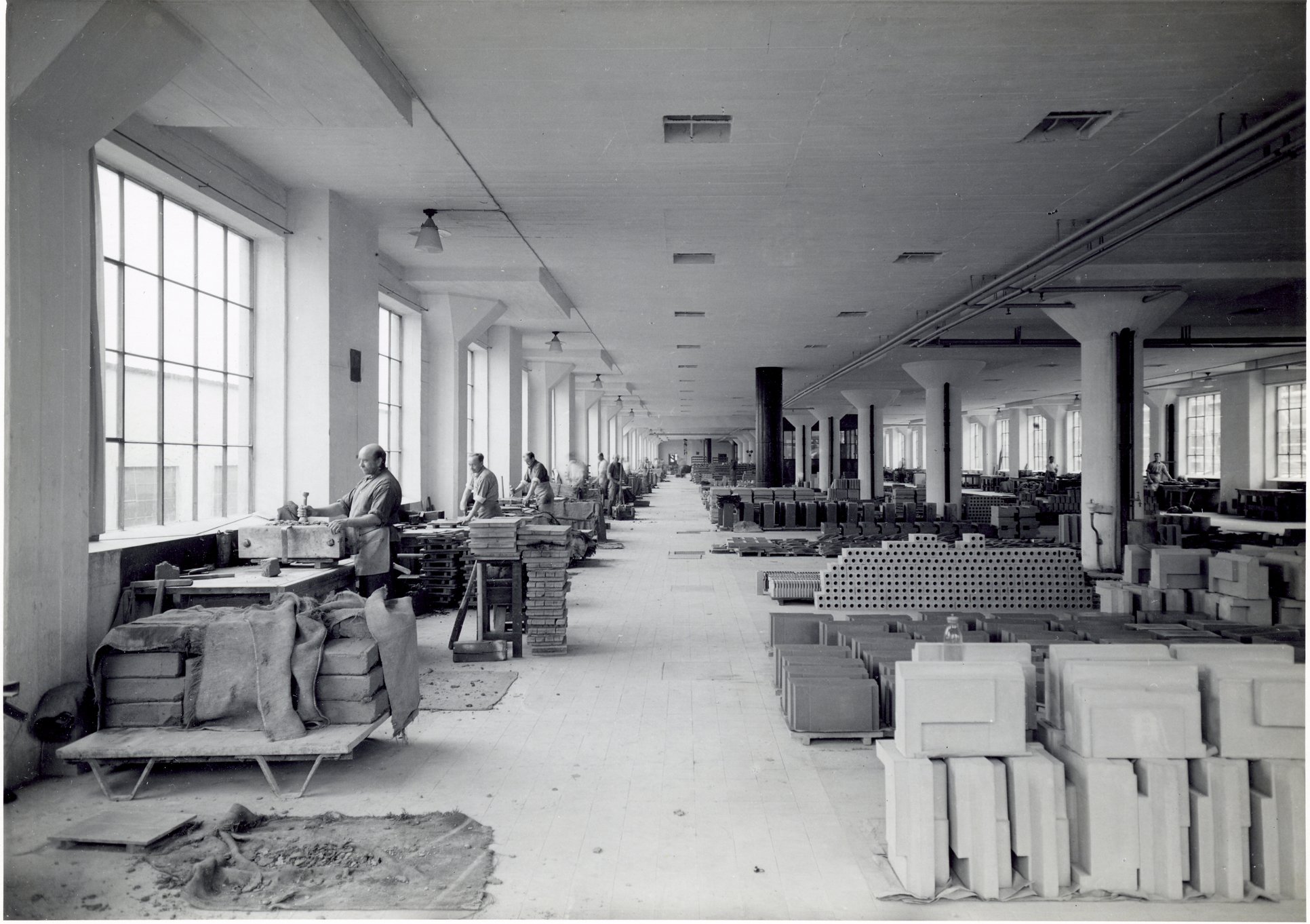 Fabrik Iföverken Chamottefabriken Klappning 1940