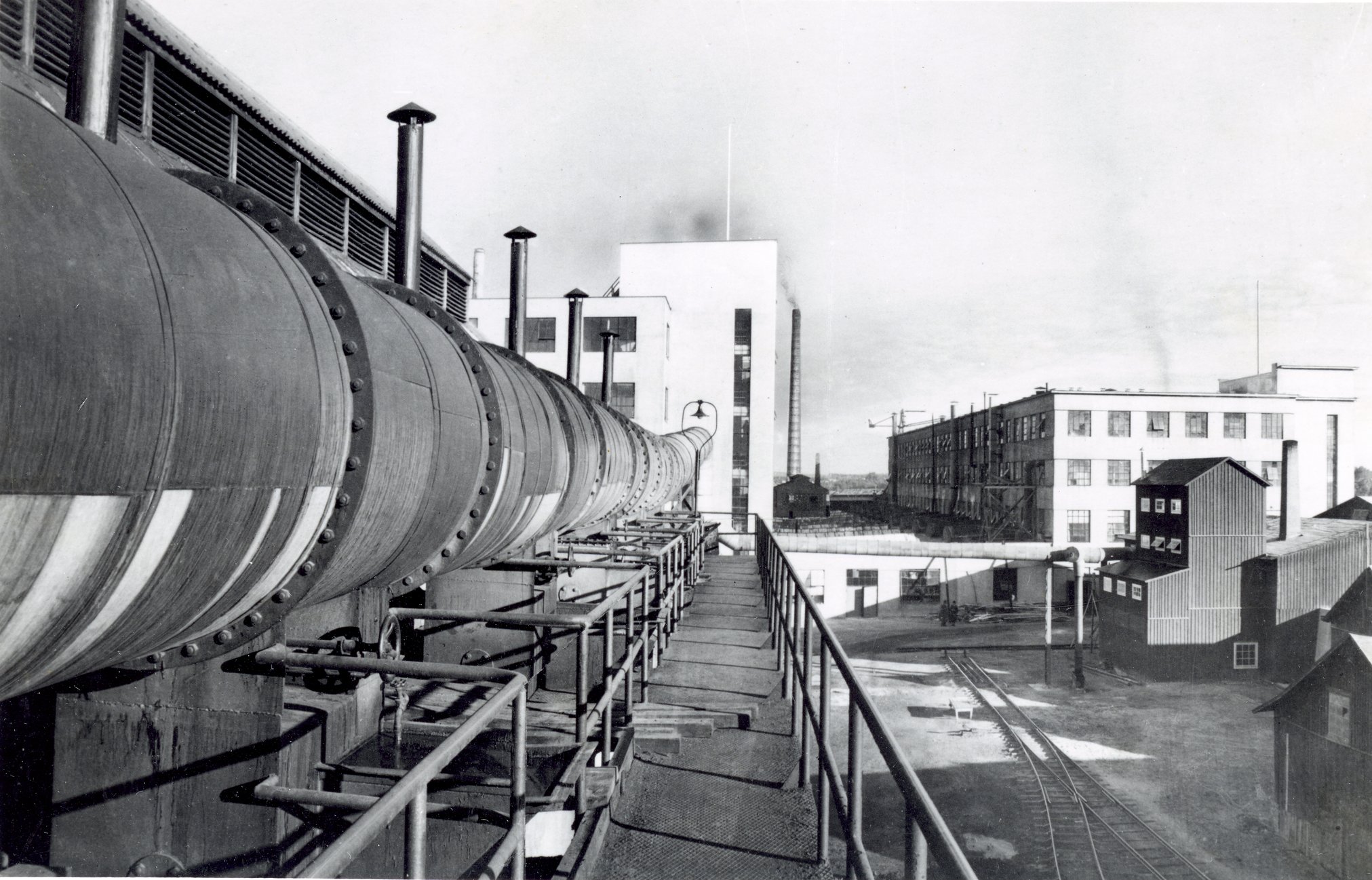 Fabrik Iföverken Gasledning från Gasgeneratorn 1940