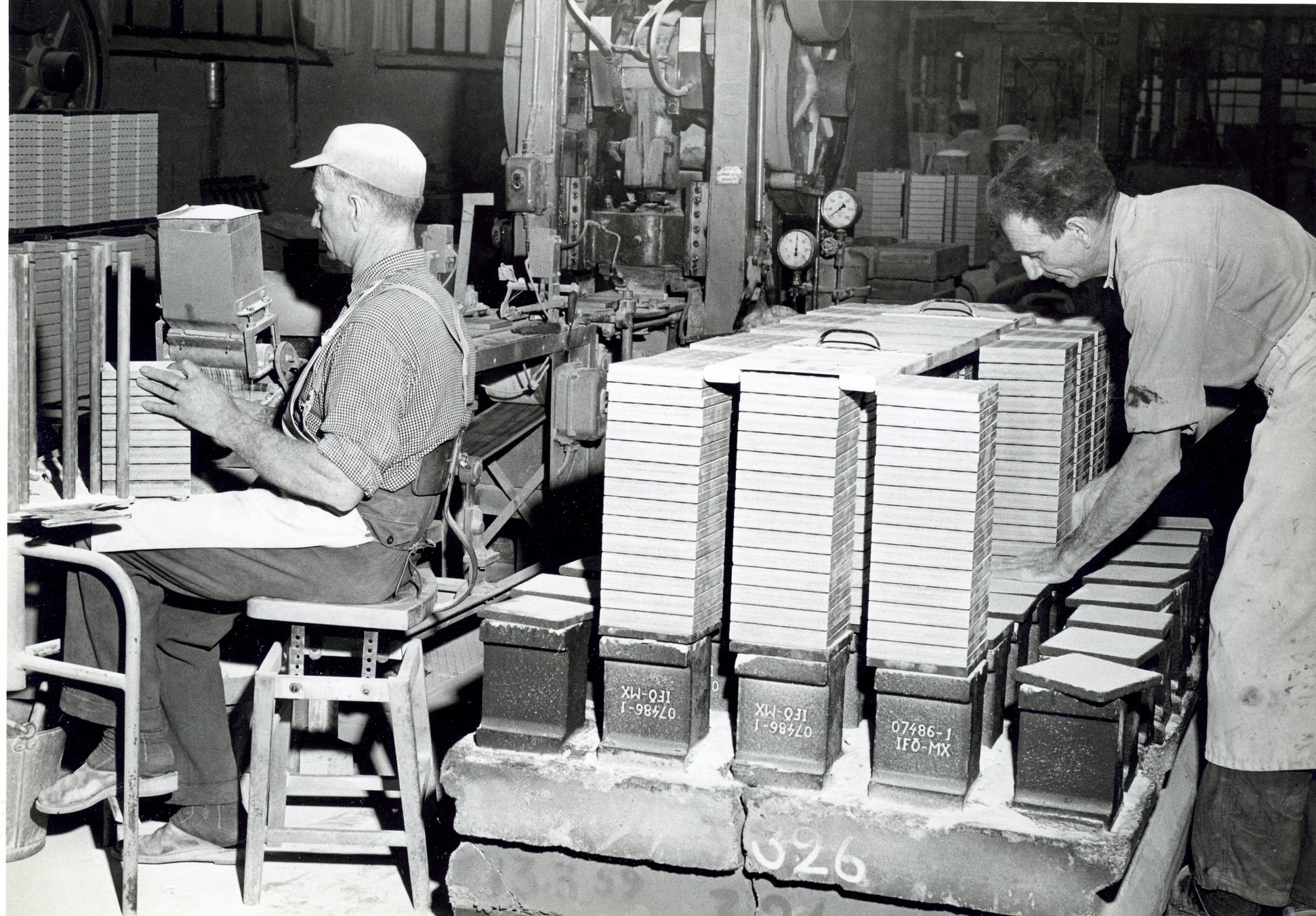 Fabrik Iföverken Golvplattfabriken 1962