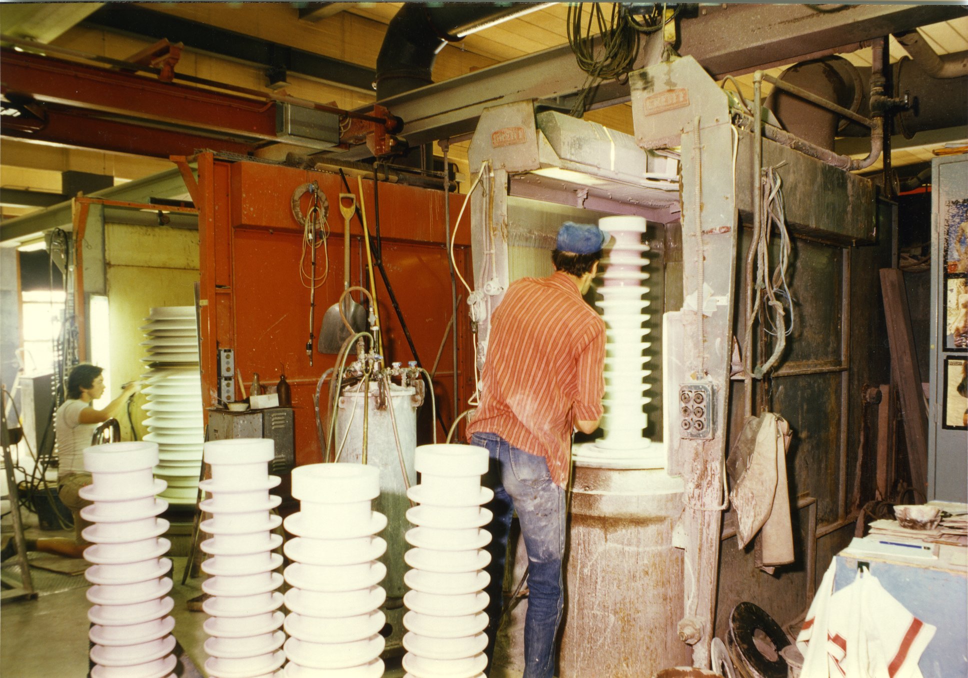 Fabrik Isolatorfabriken Isolatorer Glaseringsboxar 1980