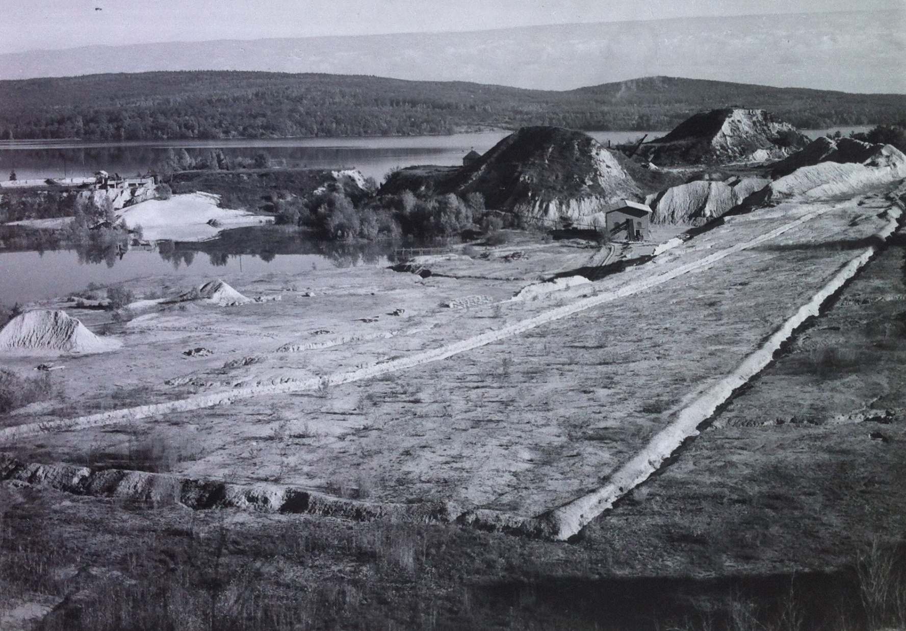 Ivö Kalk o Kaolinbrott Mot norr ca 1950