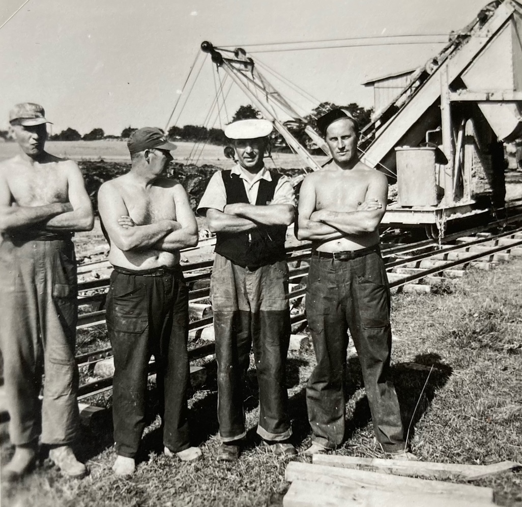 Ivö Nabben Lerbrytning Harry, Allan, Edvin o Ove 1954