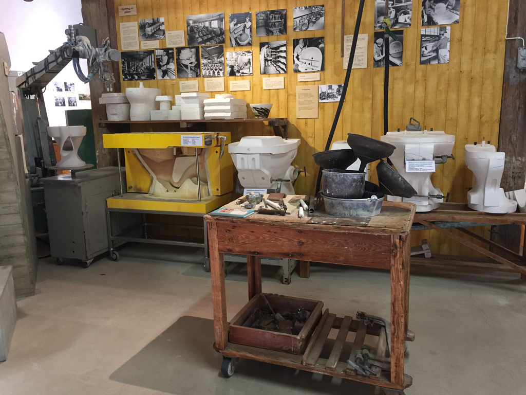 Iföverkens Industrimuseum utställning Formar Sanitetsgods