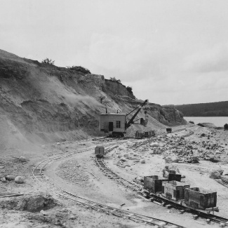 Ivö Kalk o Kaolinbrott Mot väster 1930