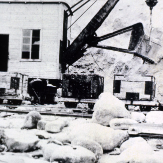 Ivö Grävmaskin Kalk o Kaolinbrottet Ivö klack 1912