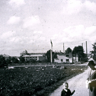 Bromölla Villagatan mot Iföverken 1940-tal