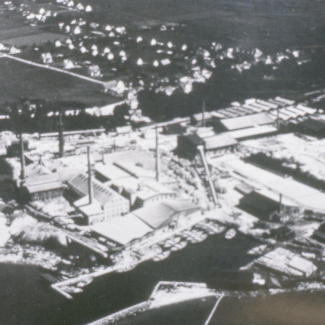 Fabrik Iföverken Flygfoto 1930