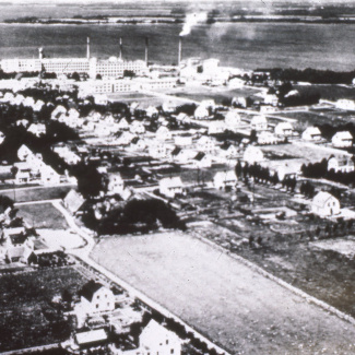 Bromölla Flygfoto över Bromölla köping 1938